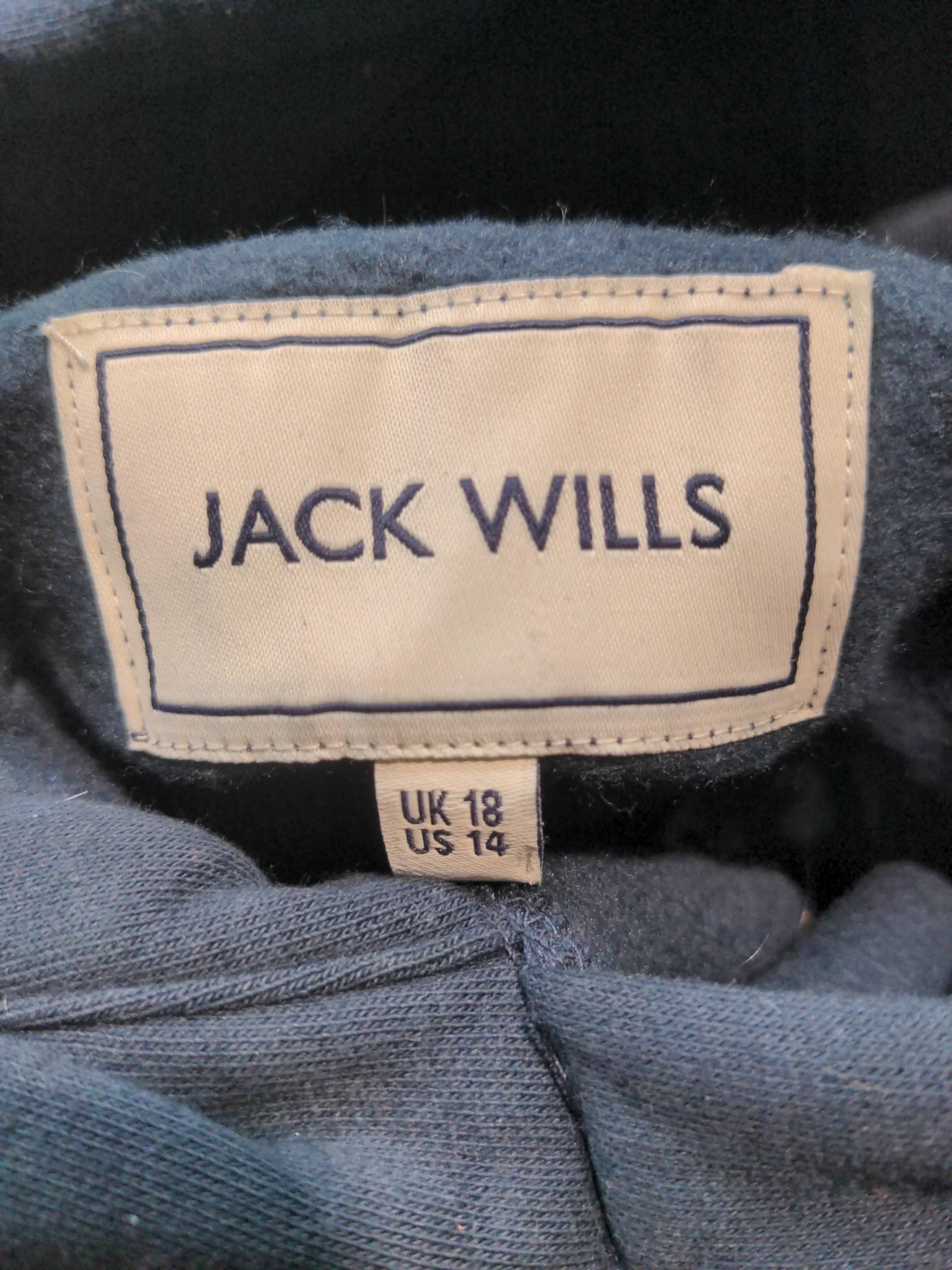 Jack Wills Men's Hoodie M Blue Graphic Cotton with Polyester Pullover - Image 6