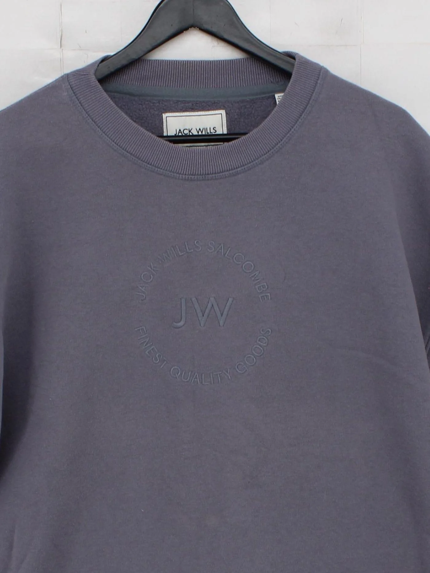 Jack Wills Men's Hoodie M Grey Cotton with Polyester Pullover - Image 3