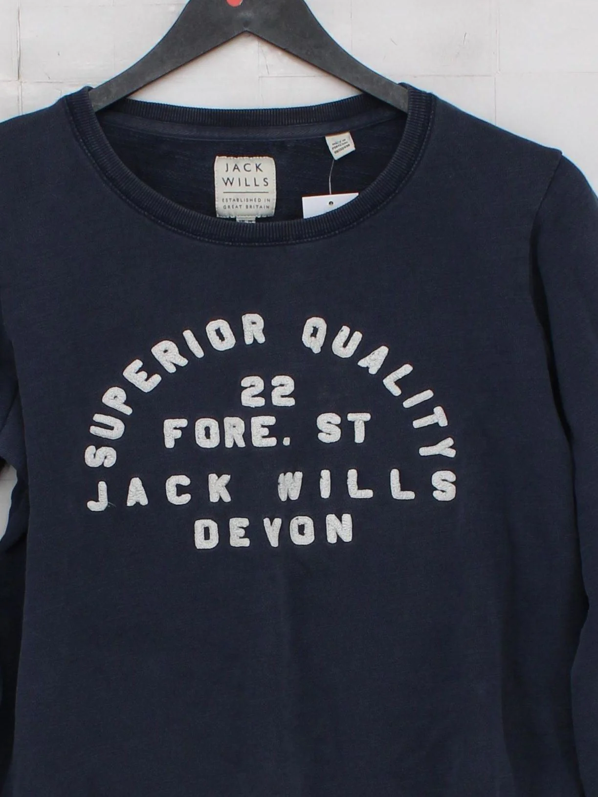 Jack Wills Men's Hoodie S Blue Graphic 100% Cotton Pullover - Image 3