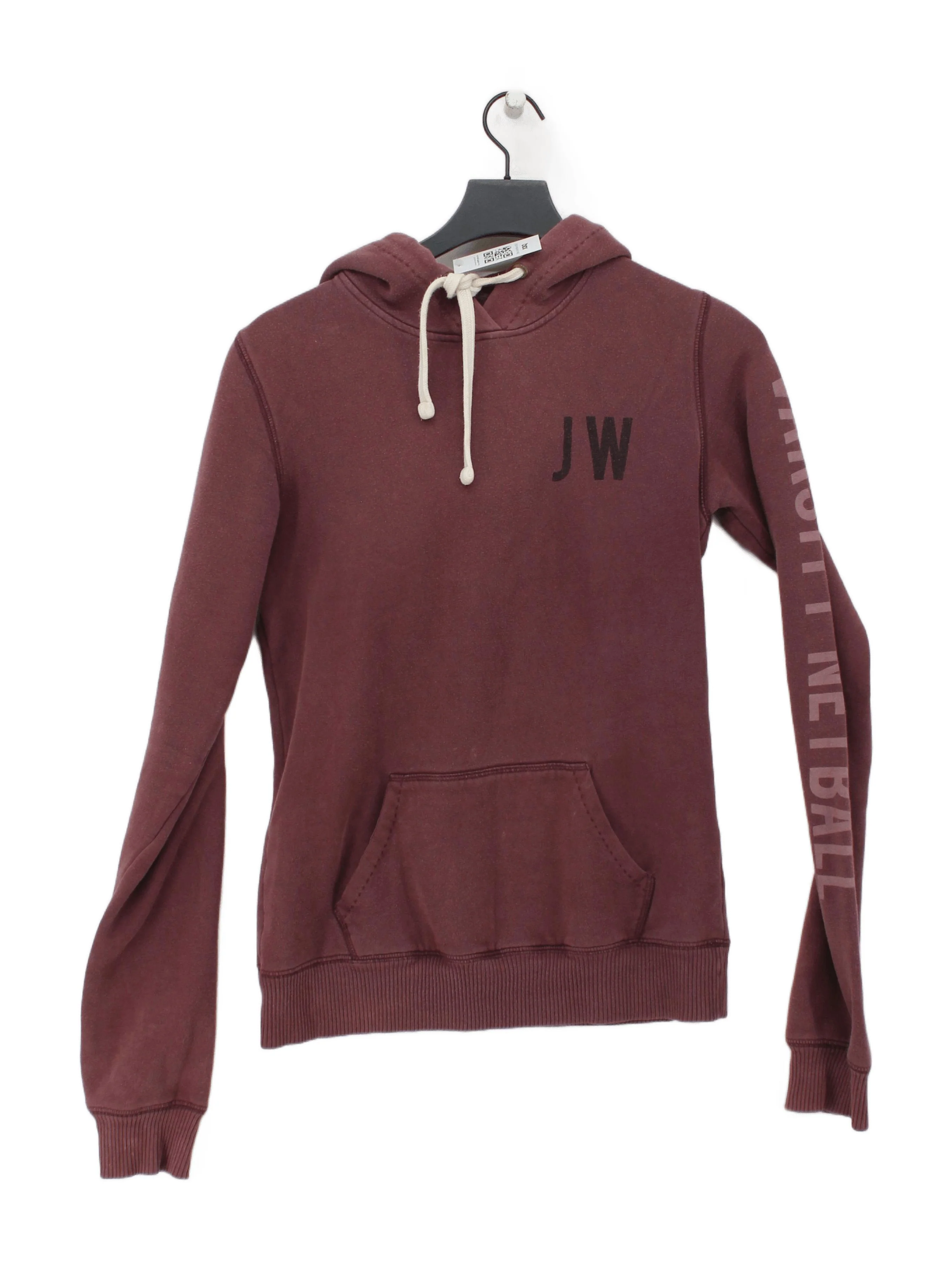 Jack Wills Men's Hoodie S Brown Graphic Cotton with Polyester Pullover