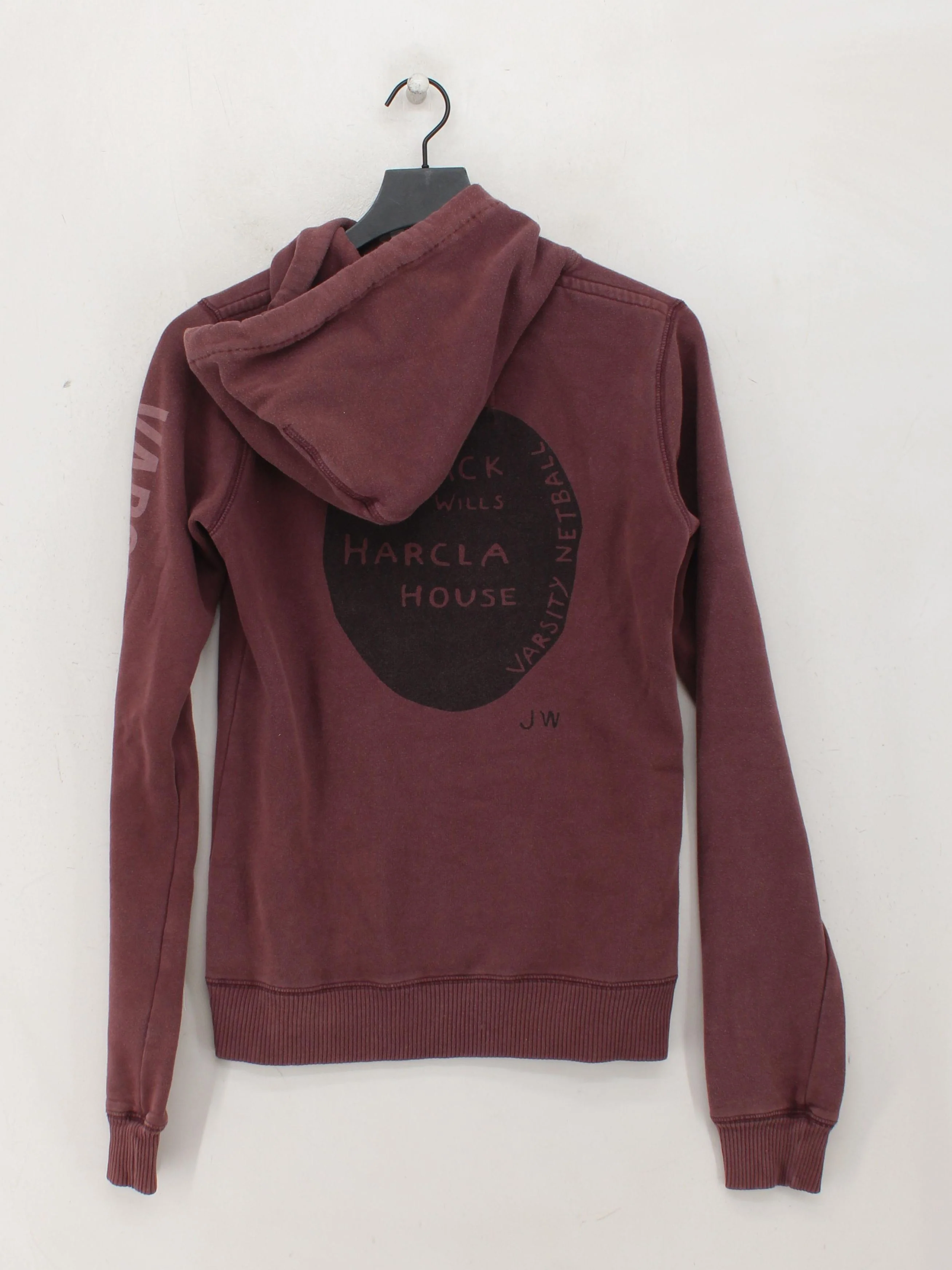 Jack Wills Men's Hoodie S Brown Graphic Cotton with Polyester Pullover - Image 2