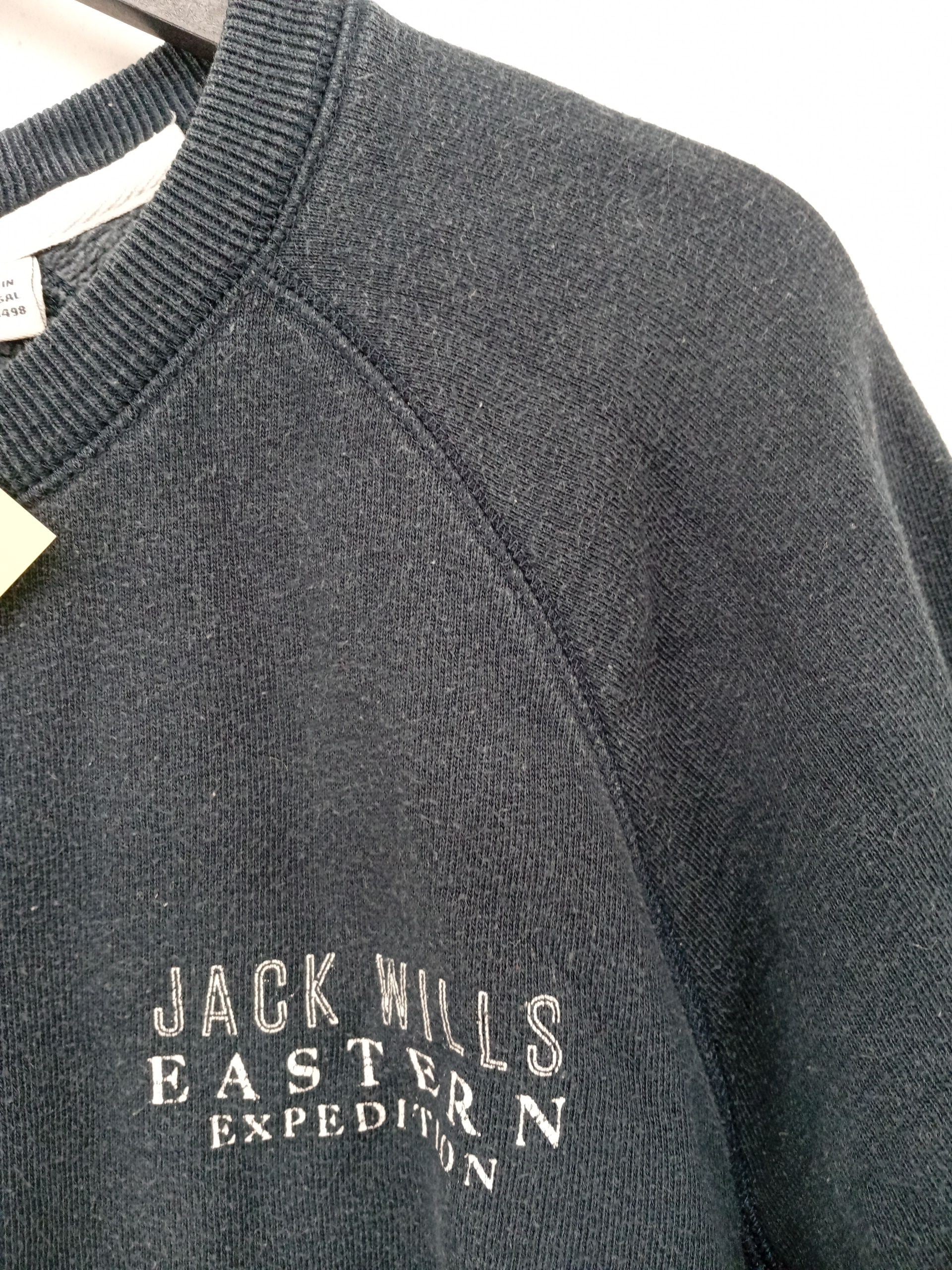 Jack Wills Men's Hoodie XL Blue Graphic Cotton with Polyester Pullover - Image 5