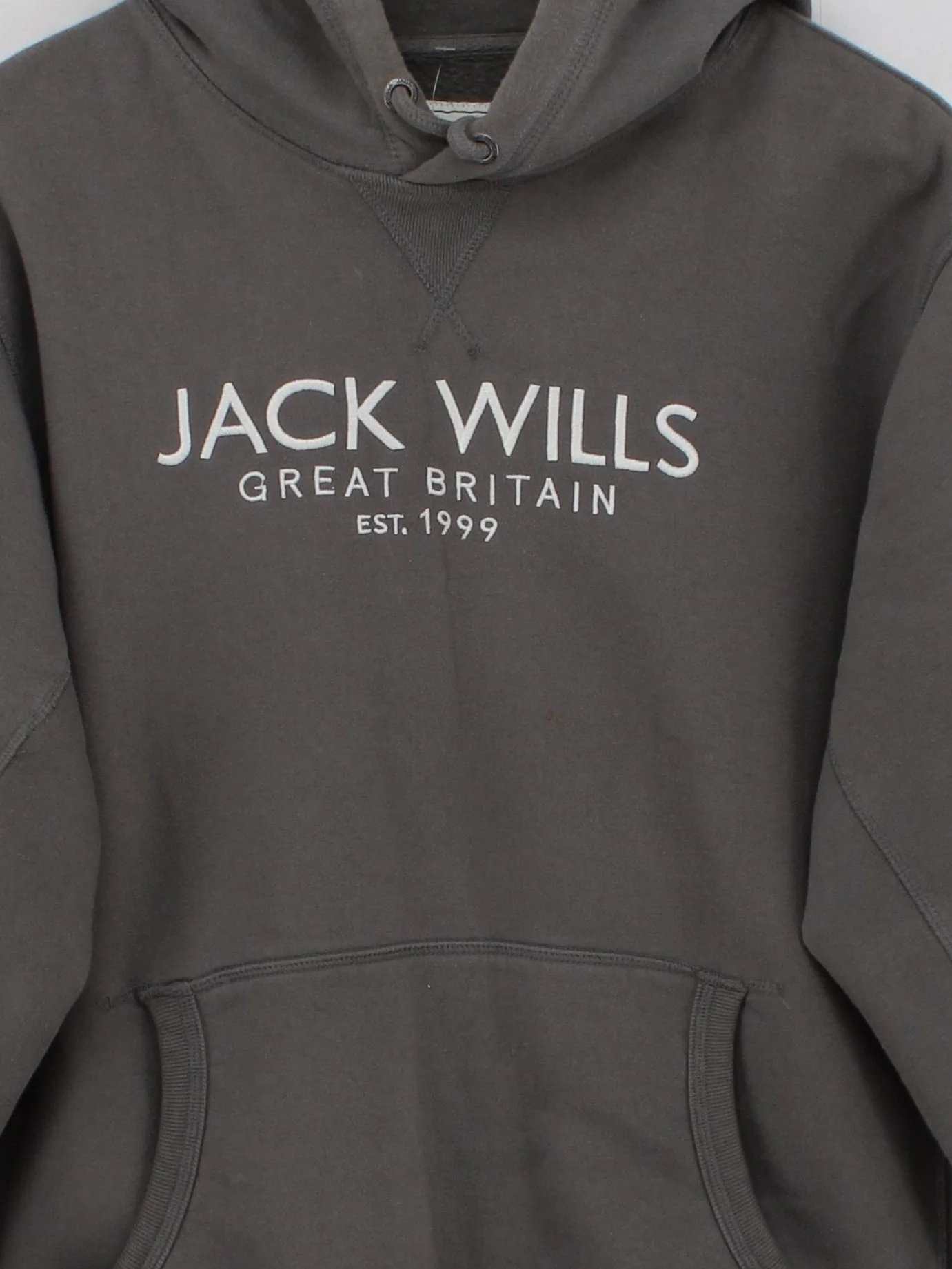 Jack Wills Men's Hoodie XL Grey Cotton with Polyester Pullover - Image 3