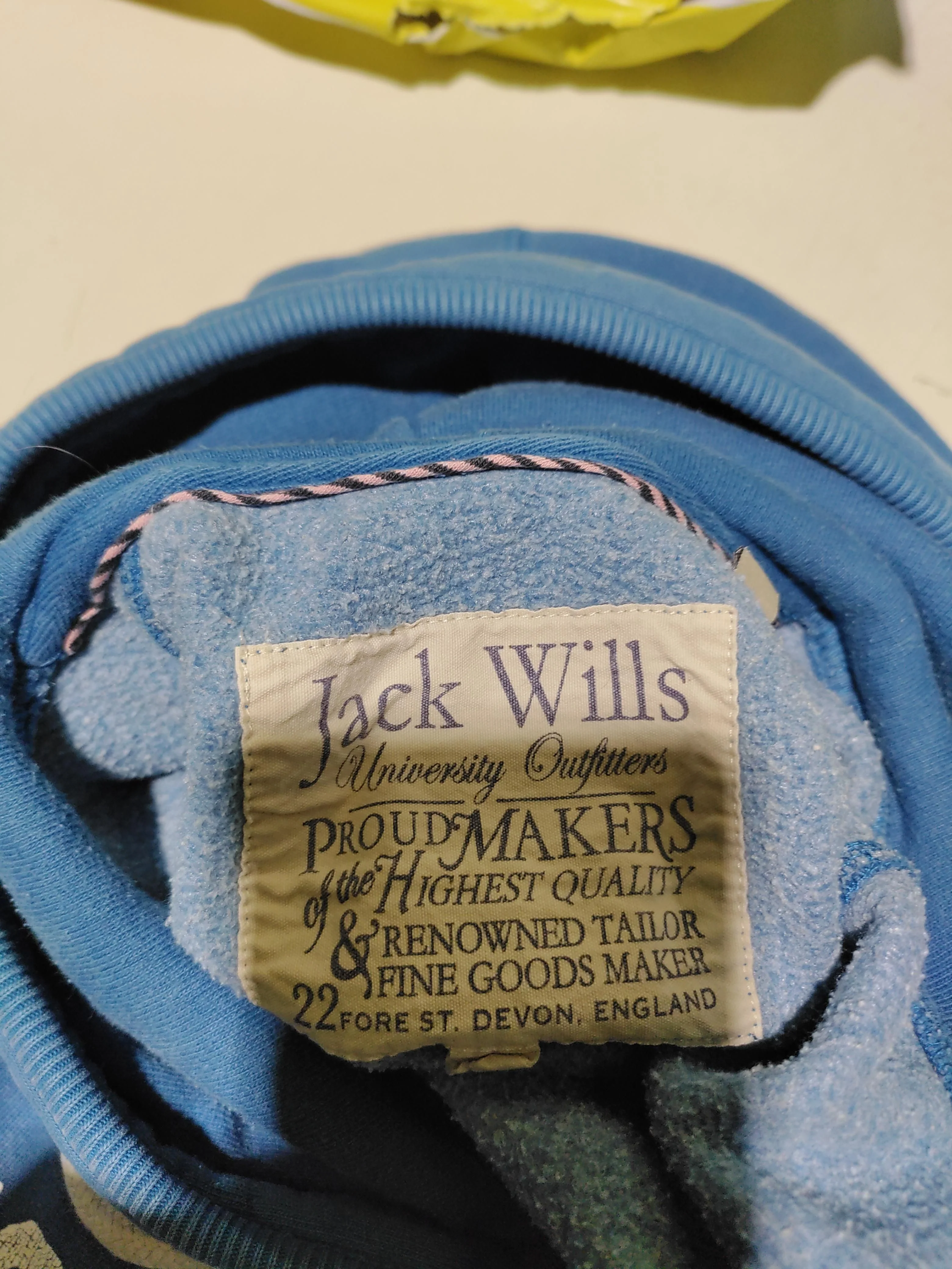Jack Wills Men's Hoodie XS Blue Graphic Cotton with Polyester Pullover - Image 8