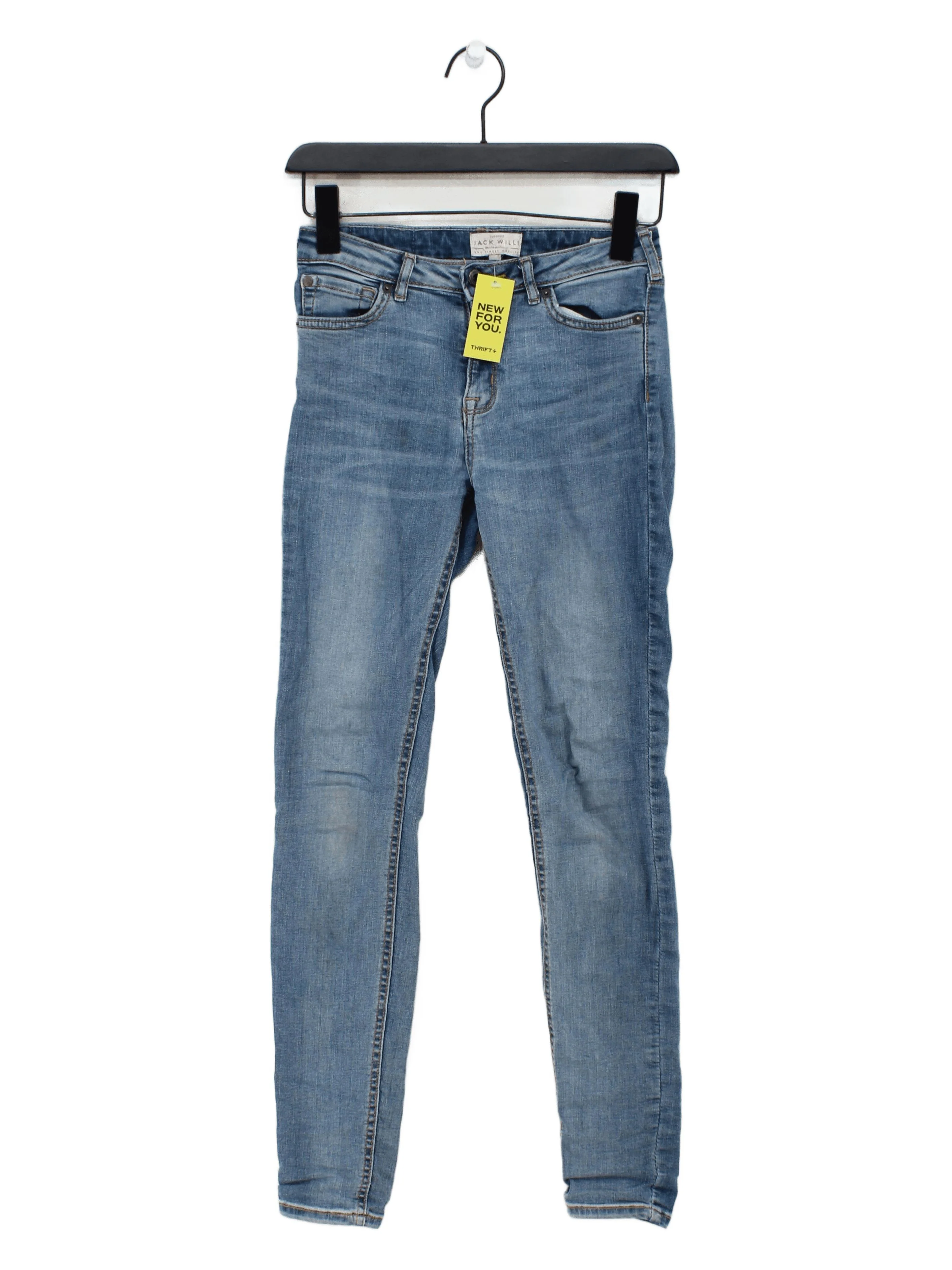 Jack Wills Men's Jeans W 25 in Blue Cotton with Polyester, Elastane Skinny