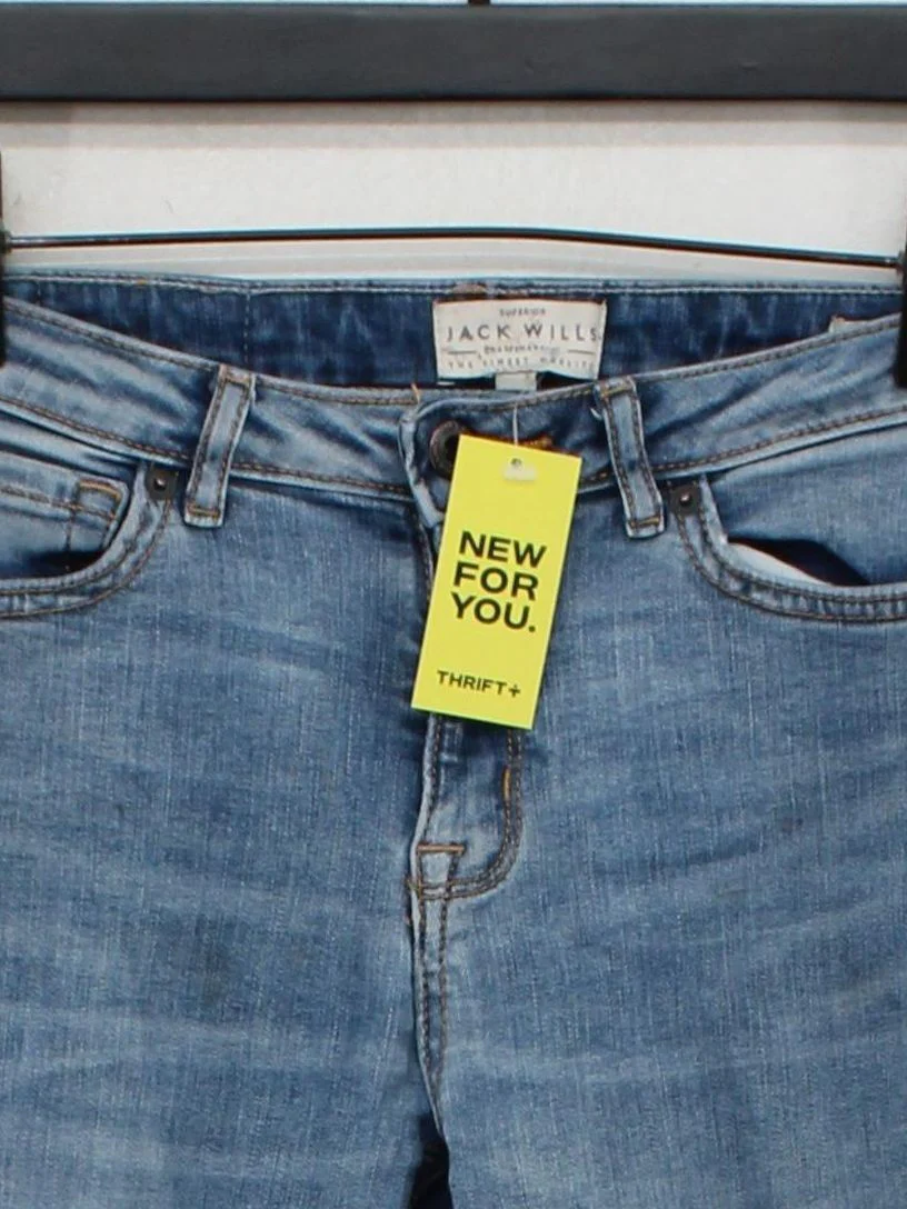 Jack Wills Men's Jeans W 25 in Blue Cotton with Polyester, Elastane Skinny - Image 3