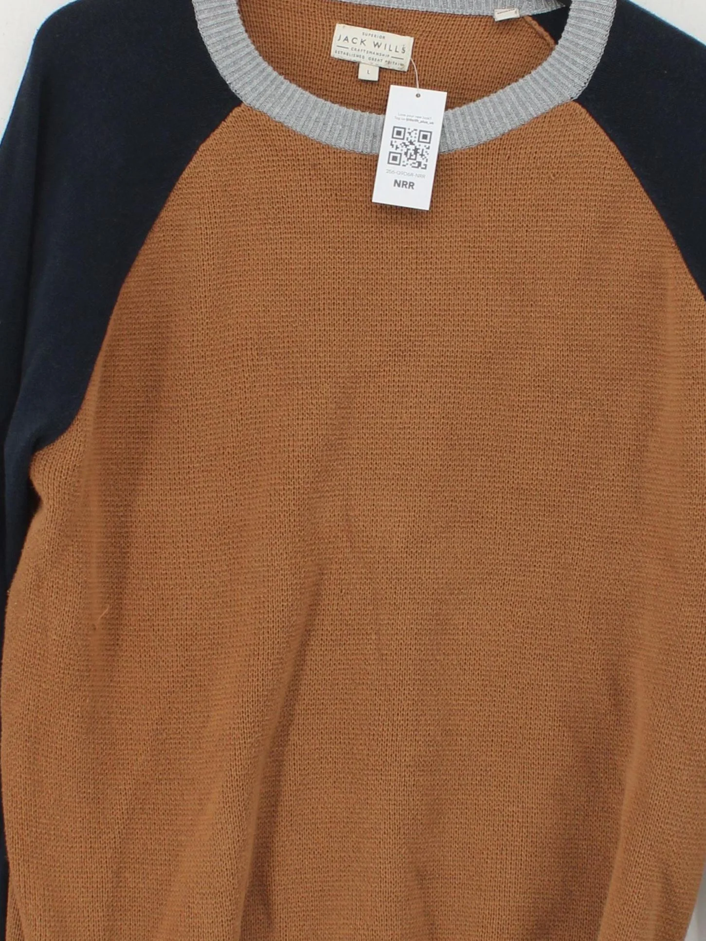 Jack Wills Men's Jumper L Brown 100% Other Crew Neck Pullover - Image 3