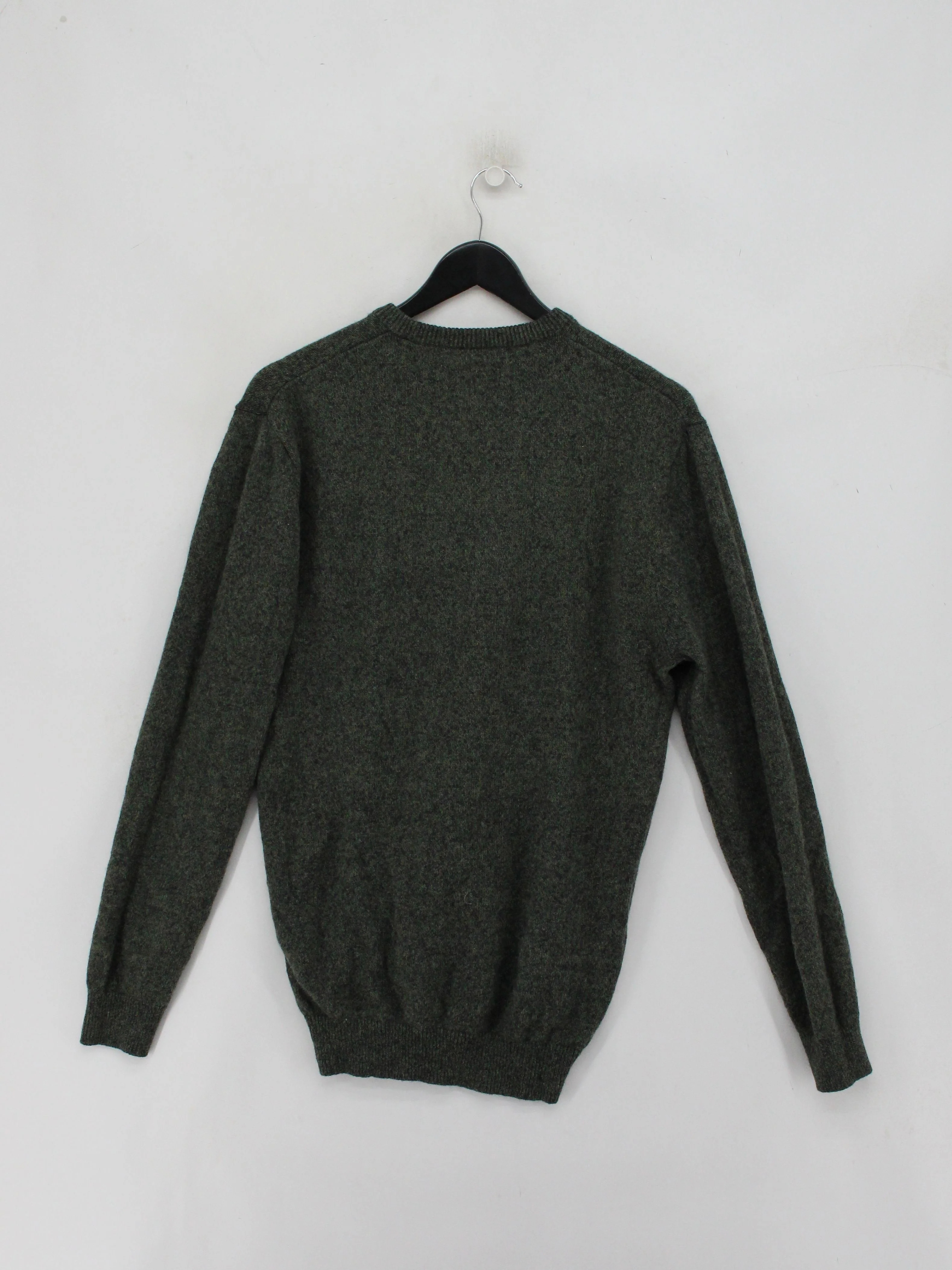 Jack Wills Men's Jumper L Green Wool with Cotton Round Neck Pullover - Image 2