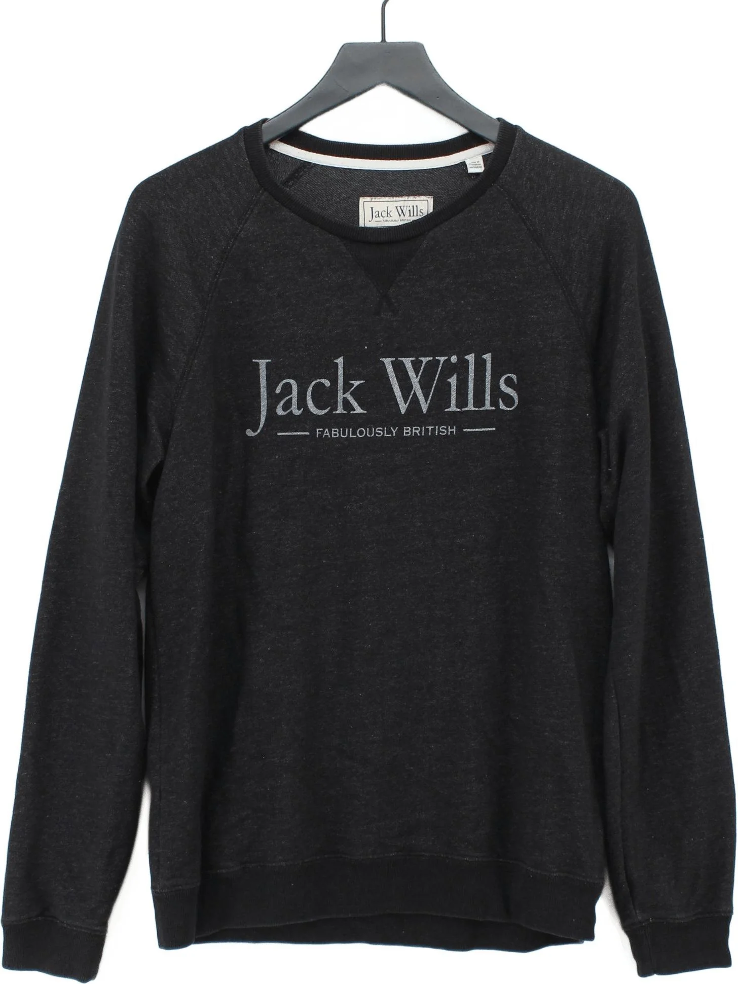 Jack Wills Men's Jumper L Grey Cotton with Polyester Crew Neck Pullover