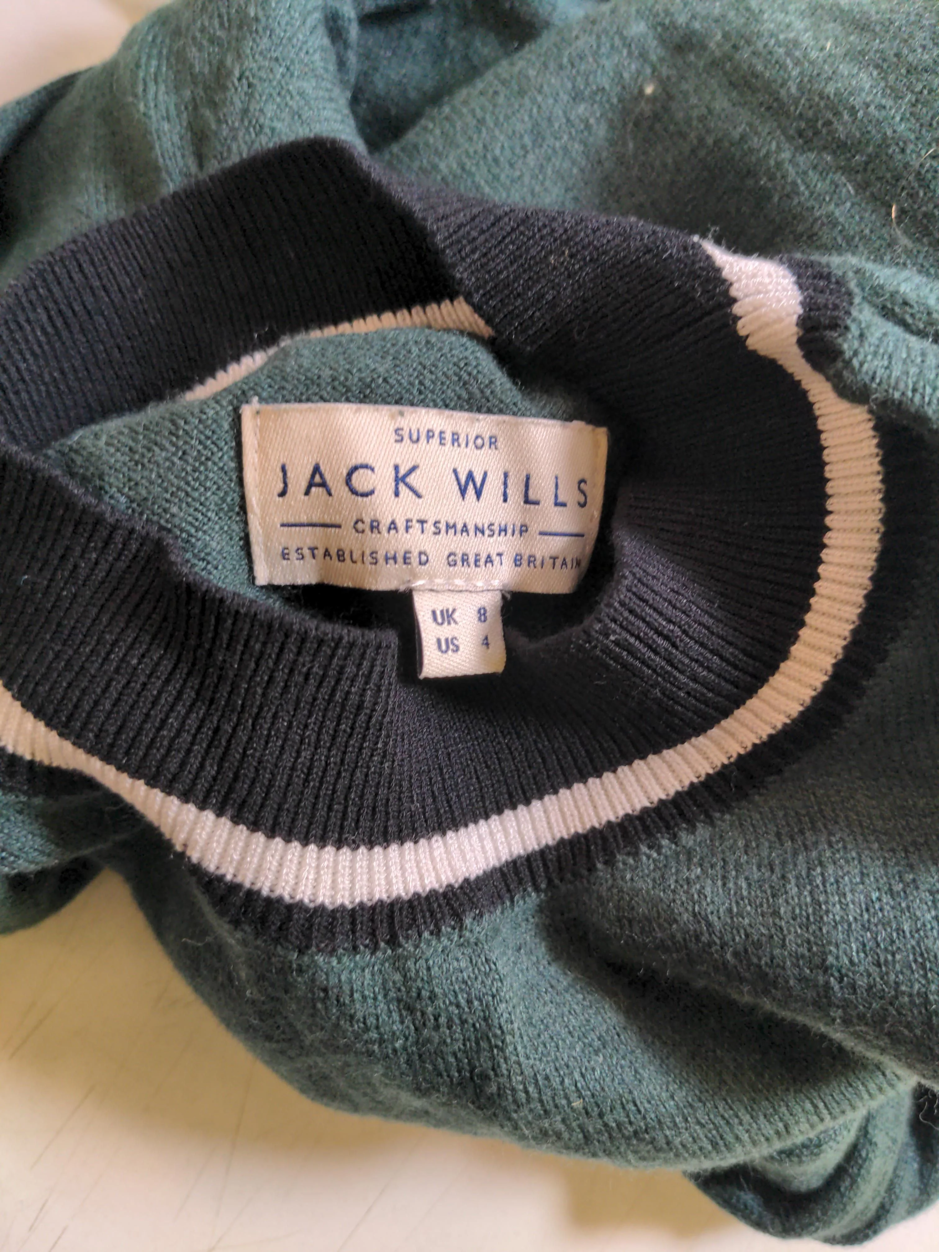 Jack Wills Men's Jumper S Green Polyester - Image 6