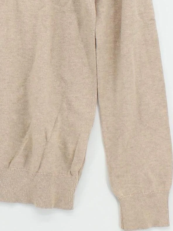 Jack Wills Men's Jumper S Tan Cotton with Cashmere Crew Neck Pullover - Image 4