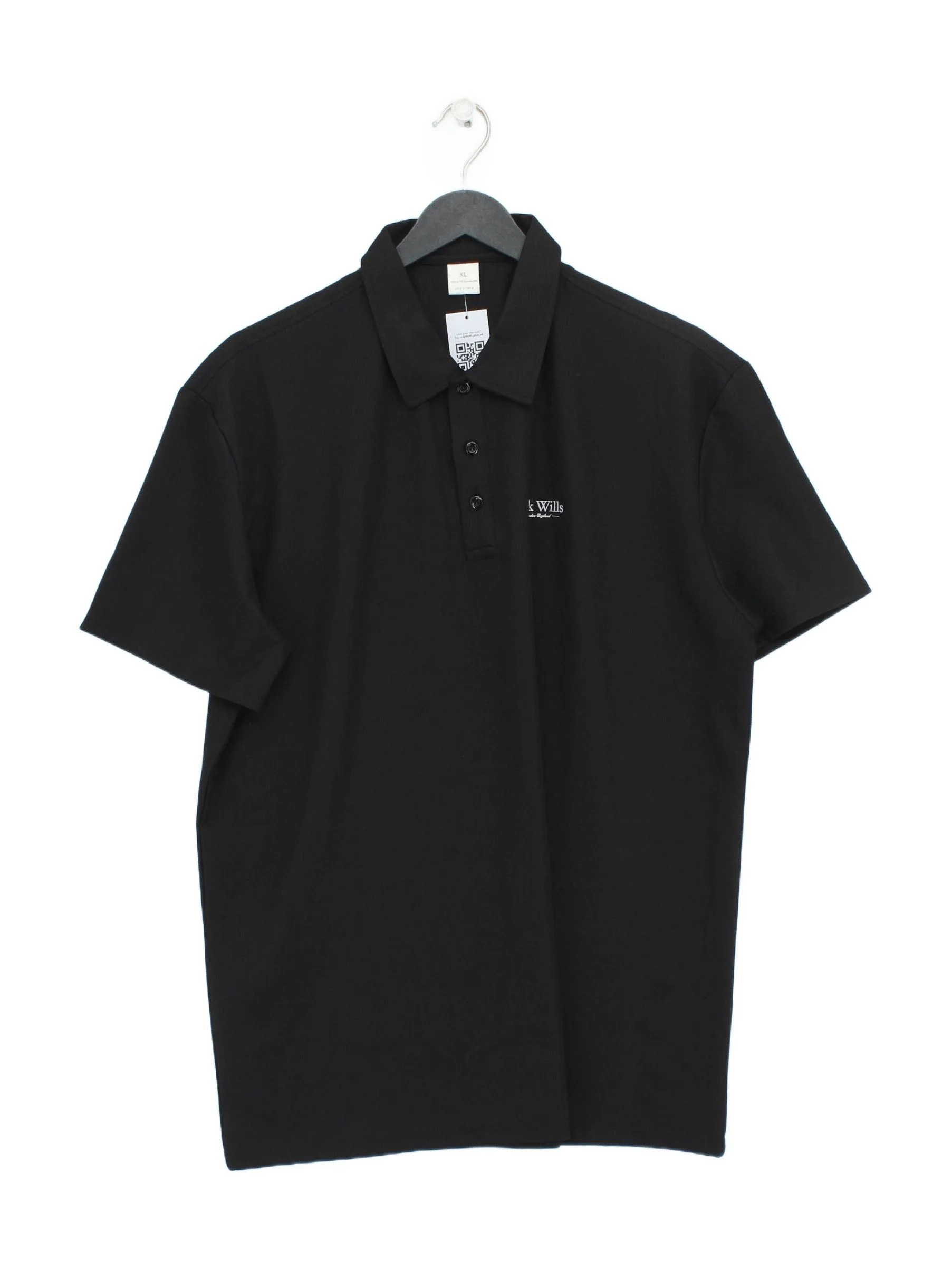 Jack Wills Men's Polo XXL Black Polyester with Spandex Basic