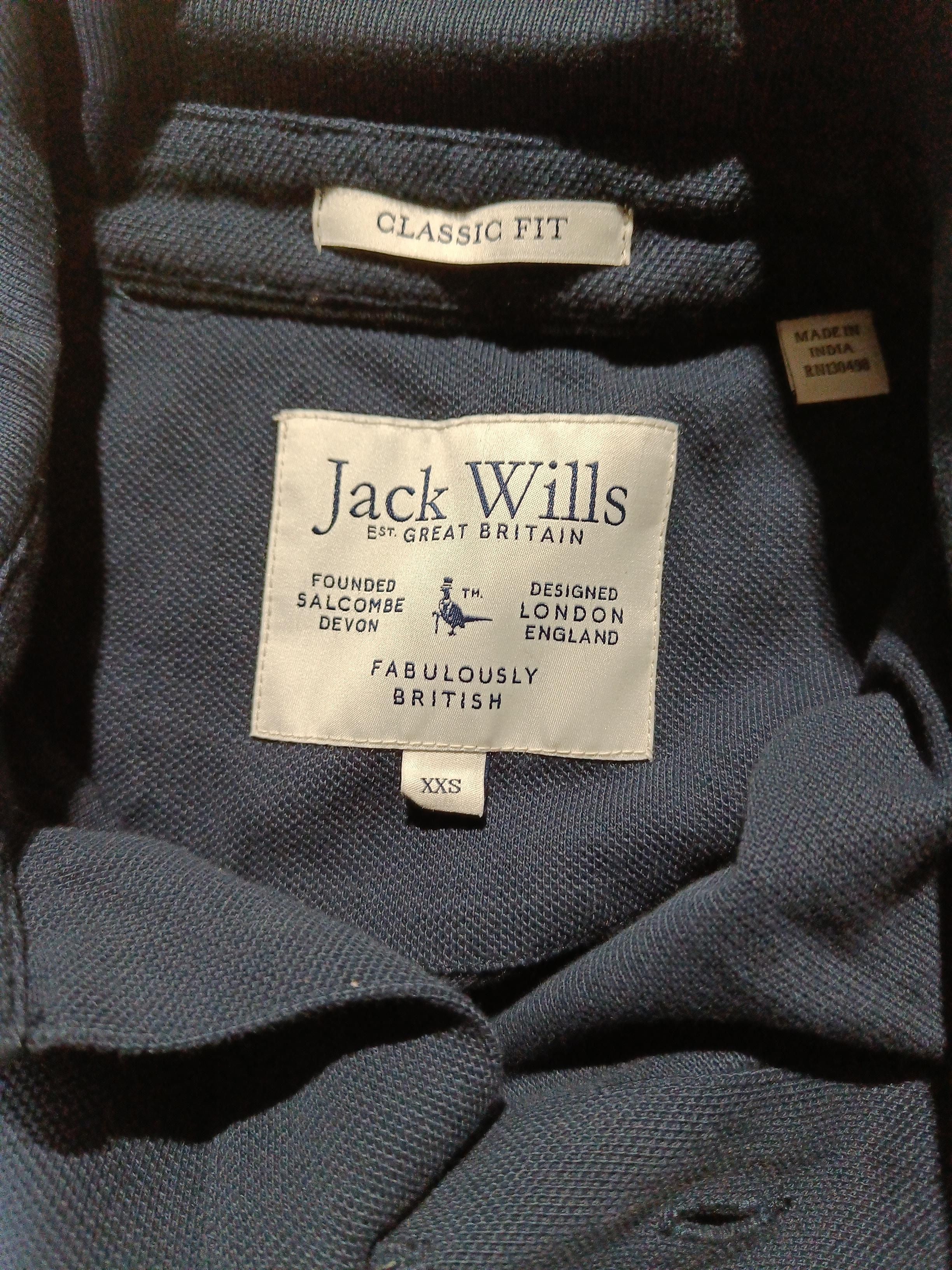 Jack Wills Men's Polo XXS Blue 100% Cotton Basic - Image 5