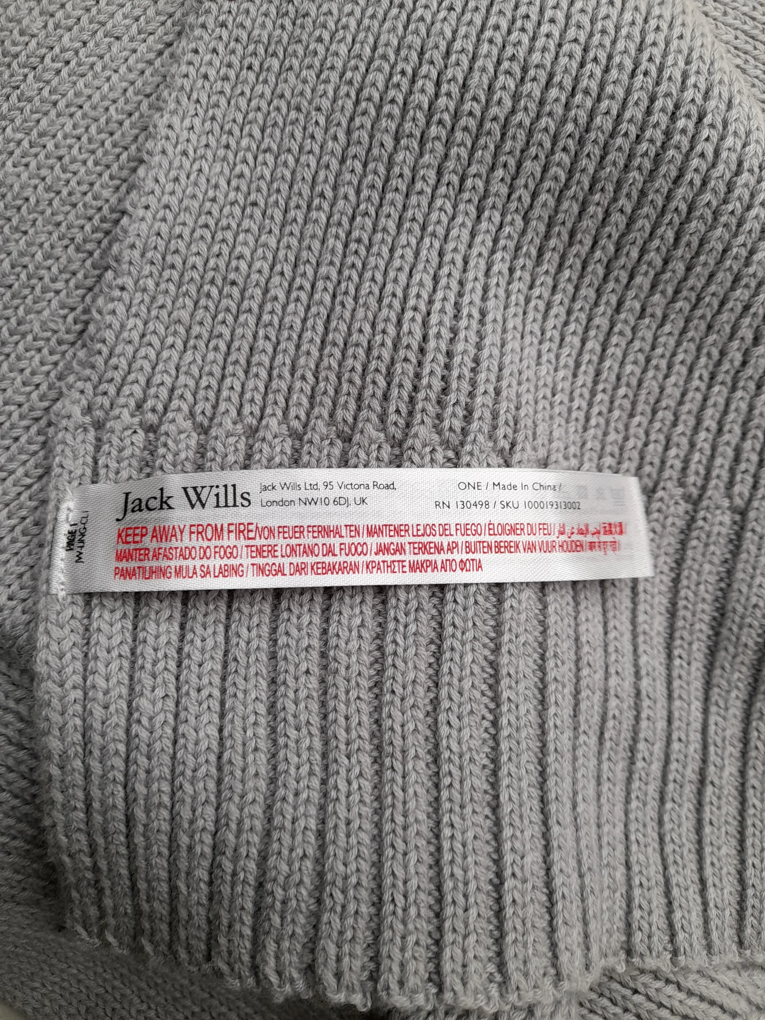 Jack Wills Men's Scarf Grey Cotton with Acrylic Scarf - Image 5