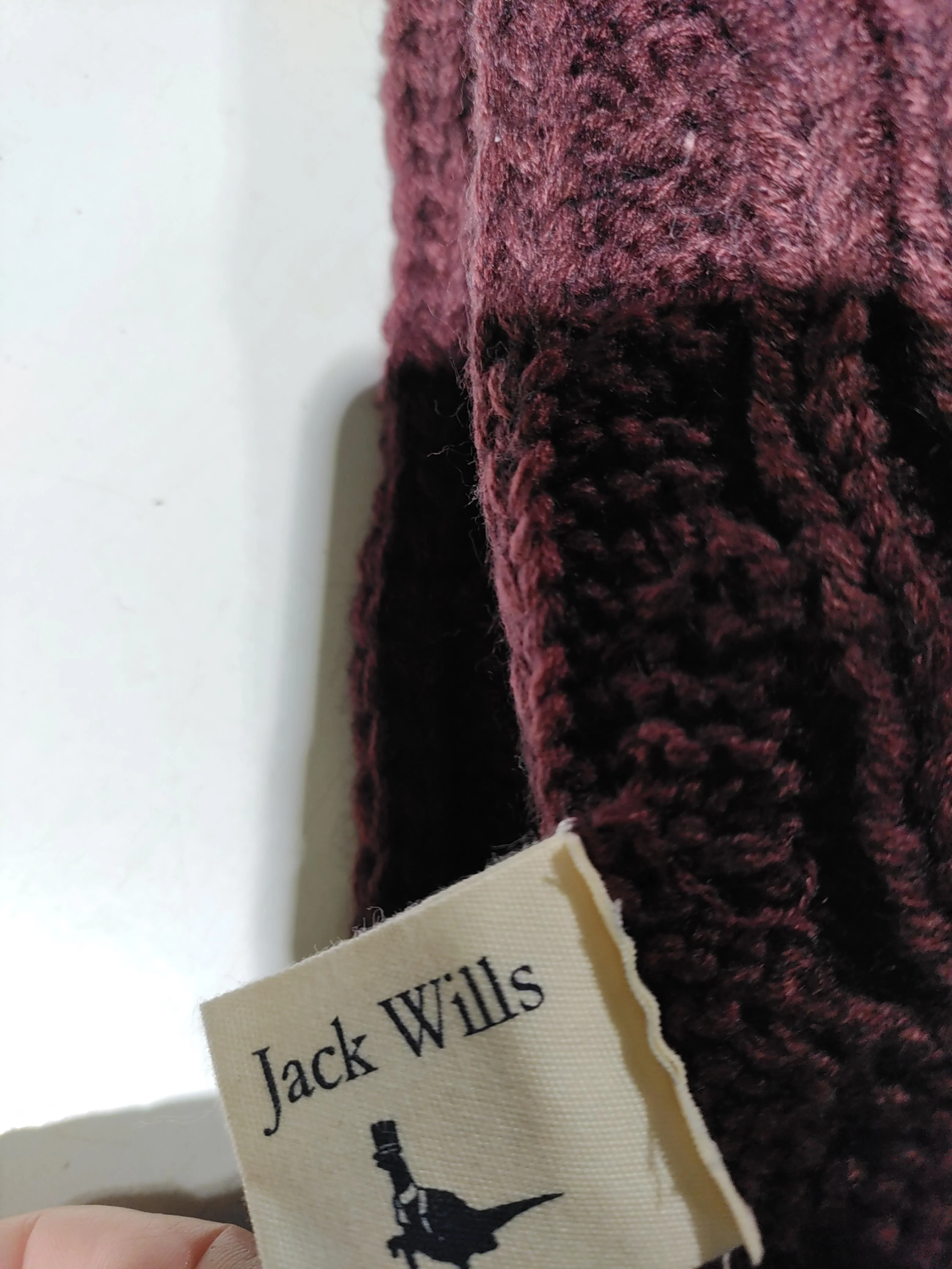 Jack Wills Men's Scarf Red Acrylic with Wool Scarf - Image 5