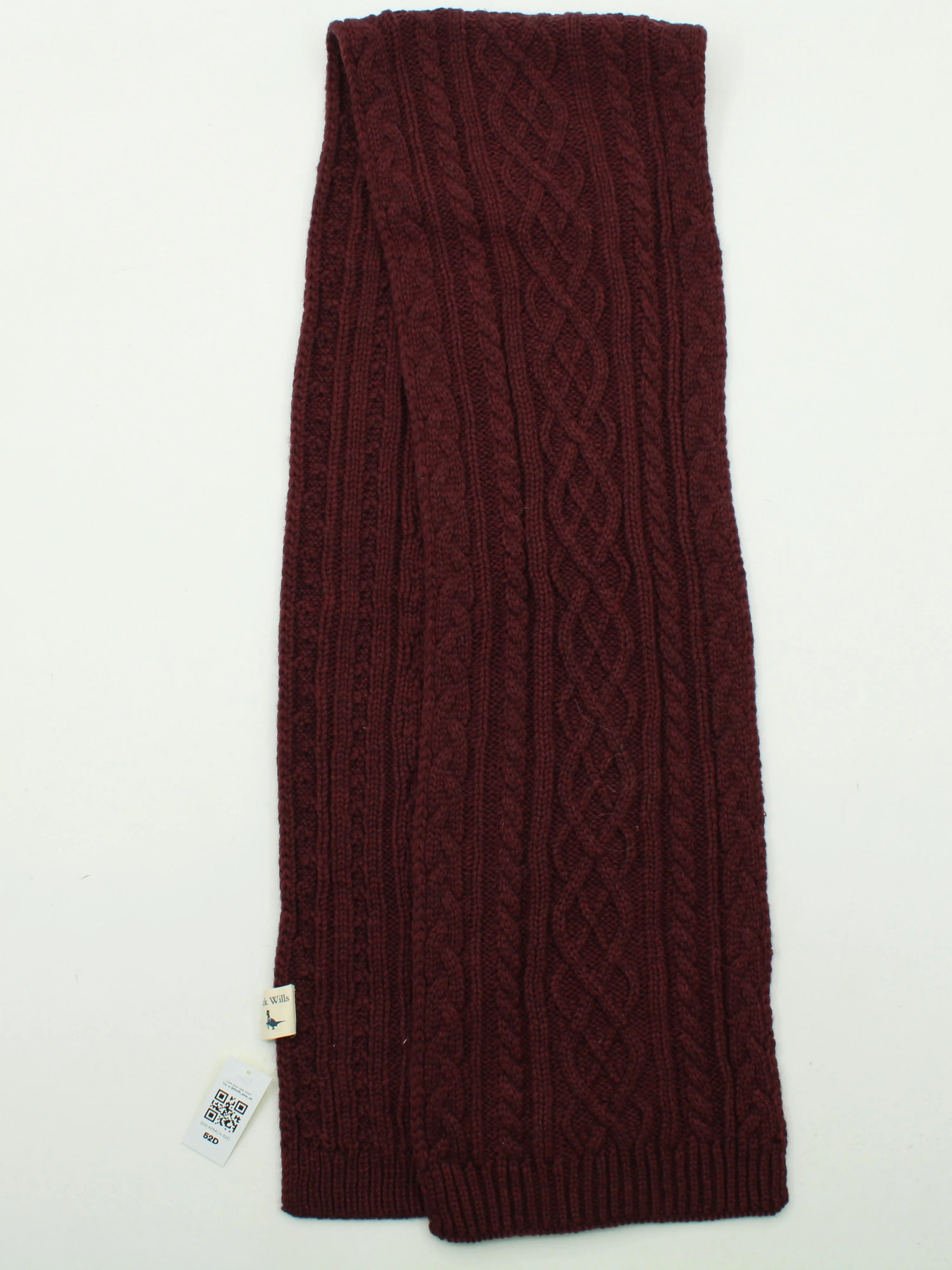 Jack Wills Men's Scarf Red Acrylic with Wool Scarf - Image 2