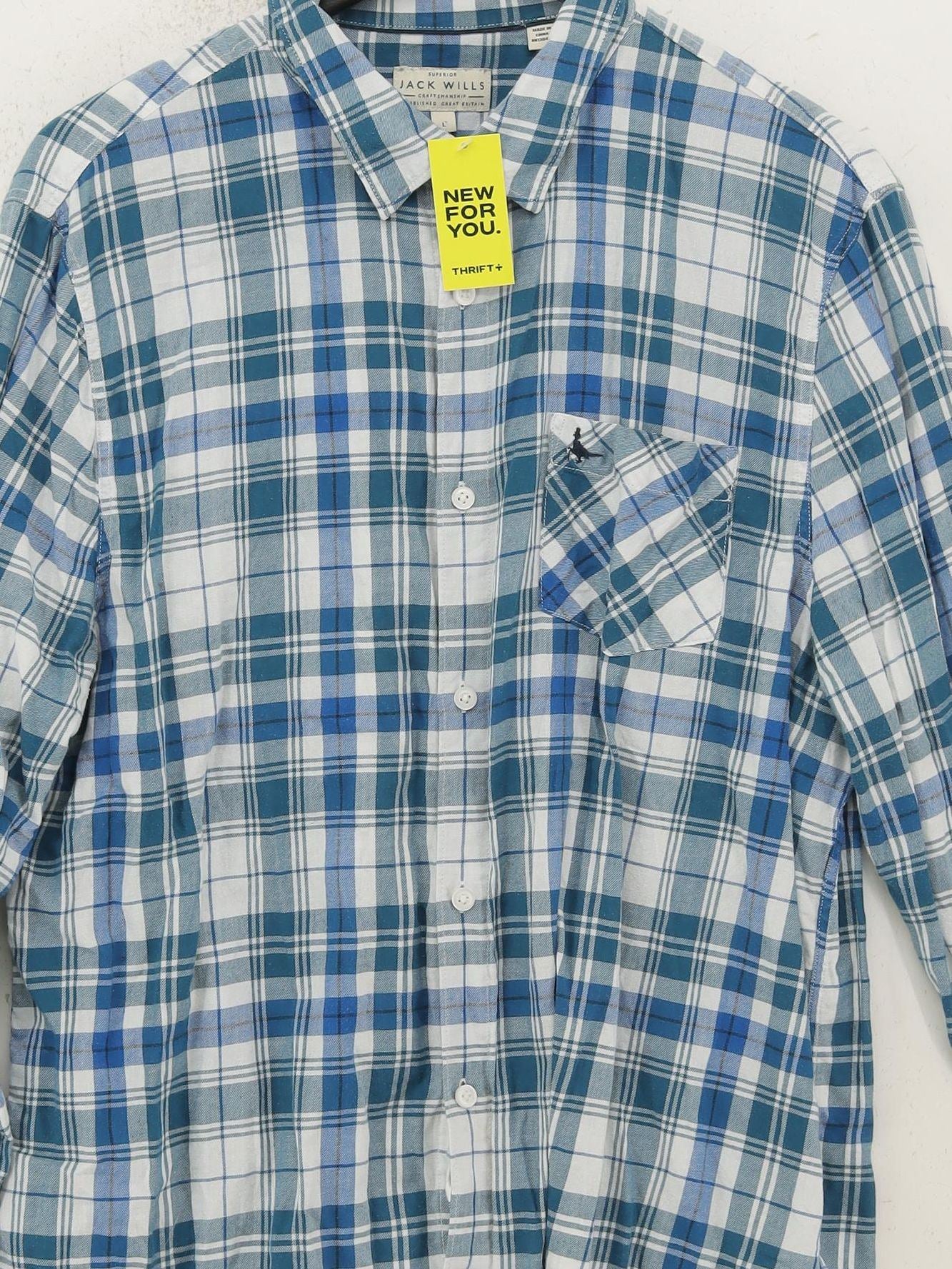 Jack Wills Men's Shirt L Multi Checkered 100% Cotton Basic - Image 3