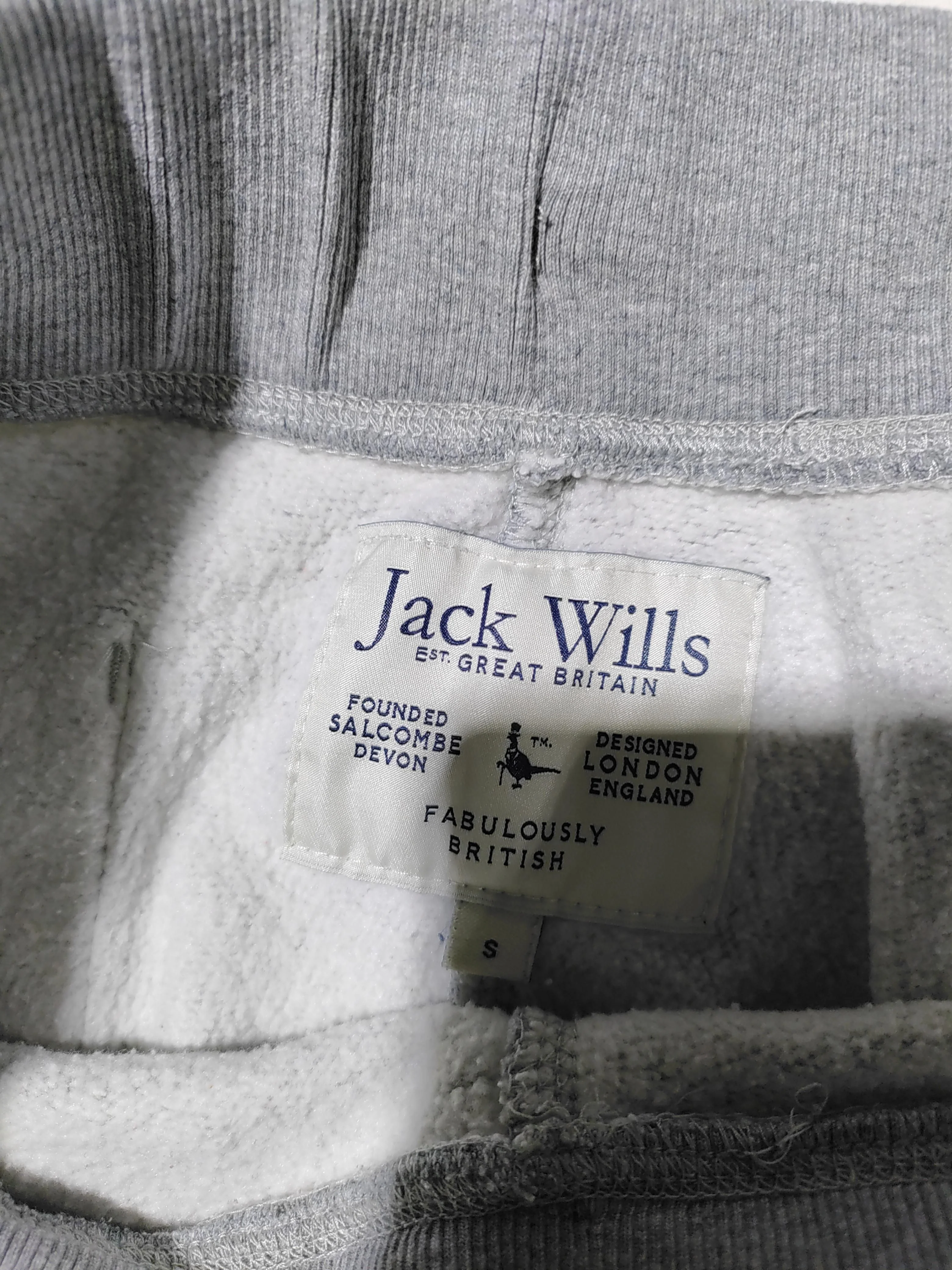 Jack Wills Men's Sports Bottoms S Grey 100% Cotton Tapered Sweatpants - Image 5