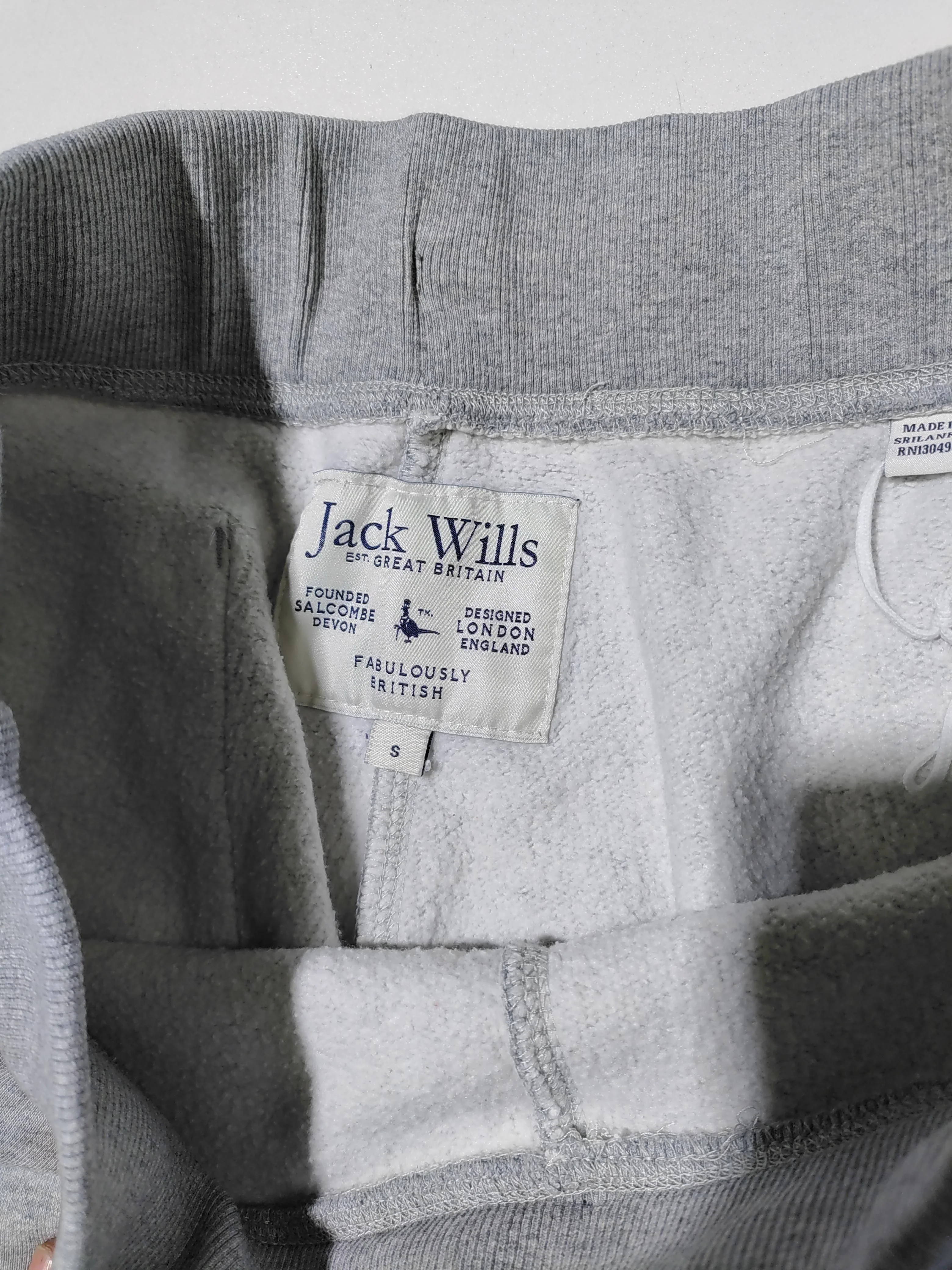 Jack Wills Men's Sports Bottoms S Grey 100% Cotton Tapered Sweatpants - Image 6