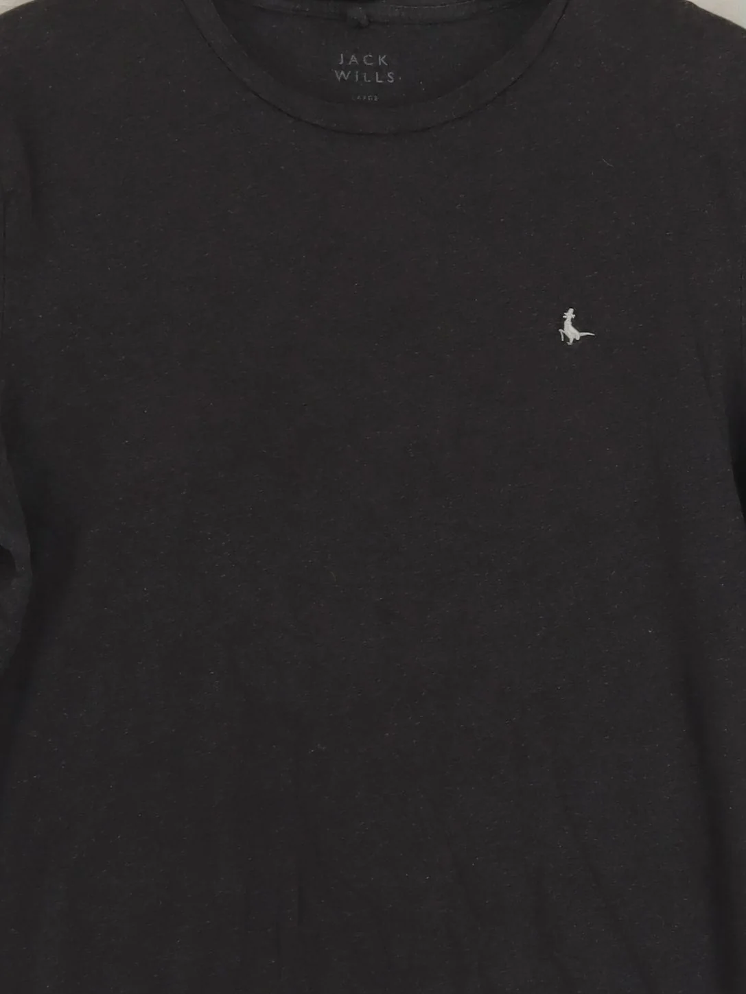 Jack Wills Men's T-Shirt L Grey 100% Cotton Basic - Image 3