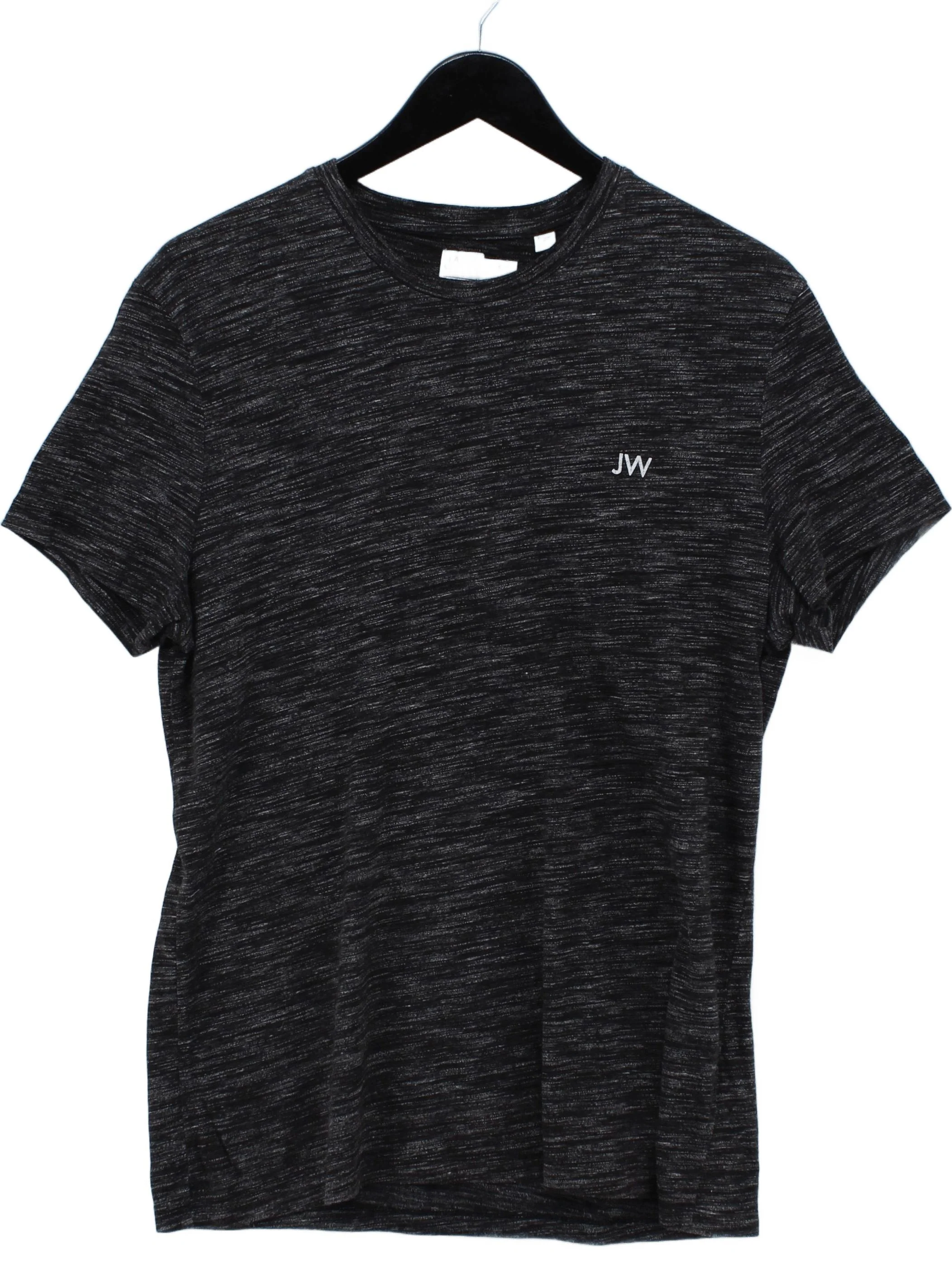 Jack Wills Men's T-Shirt L Grey Cotton with Polyester Basic