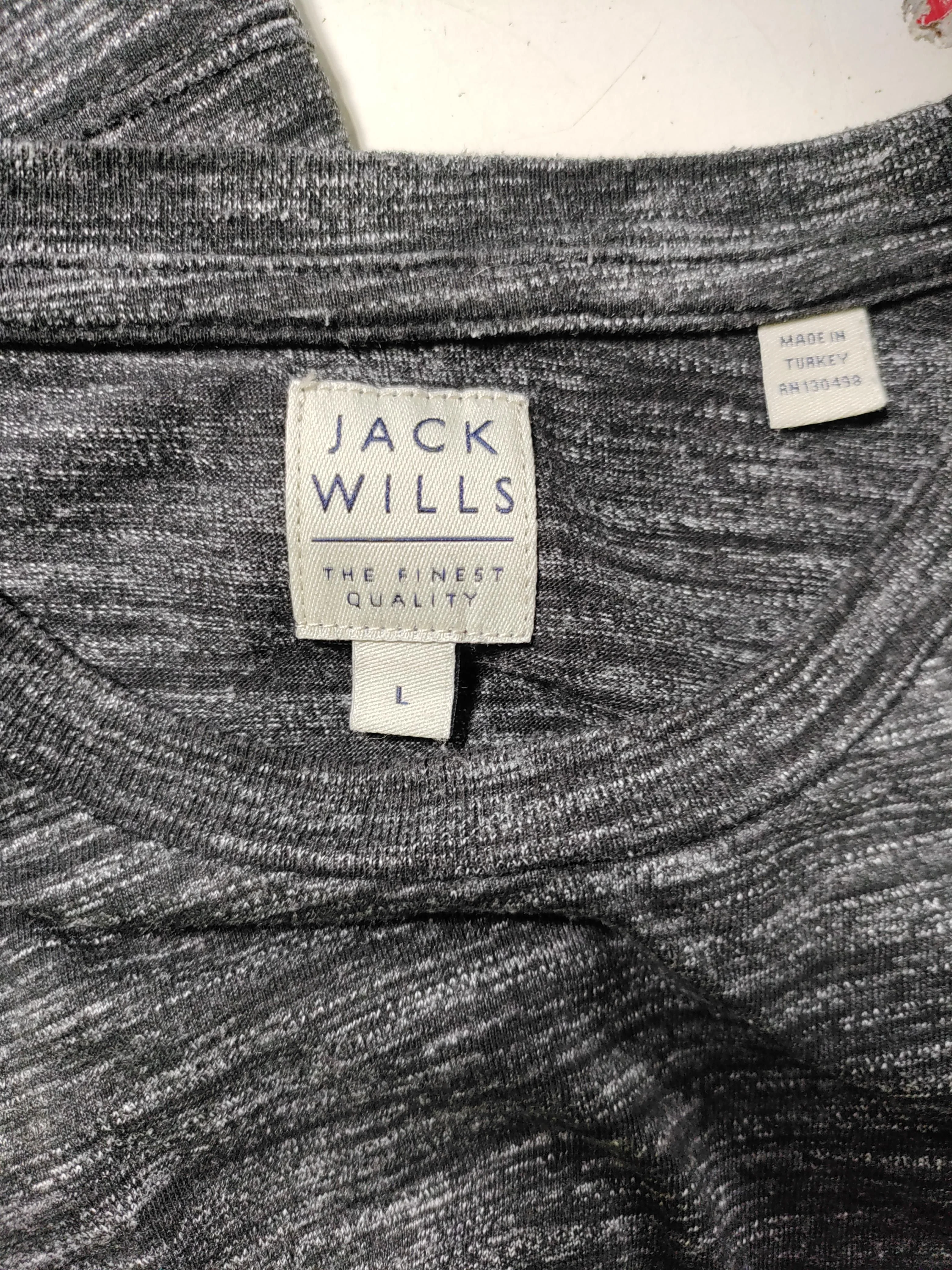 Jack Wills Men's T-Shirt L Grey Cotton with Polyester Basic - Image 5