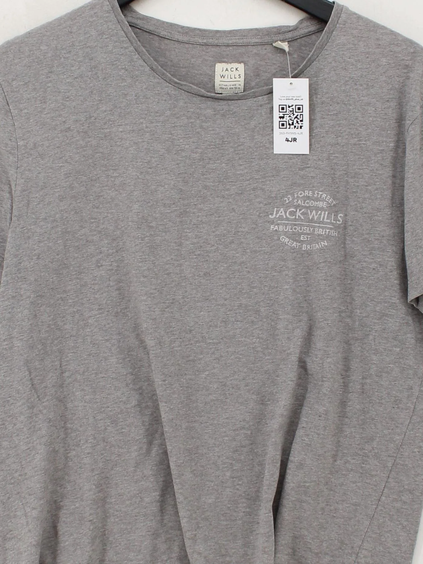 Jack Wills Men's T-Shirt M Grey 100% Cotton Basic - Image 3