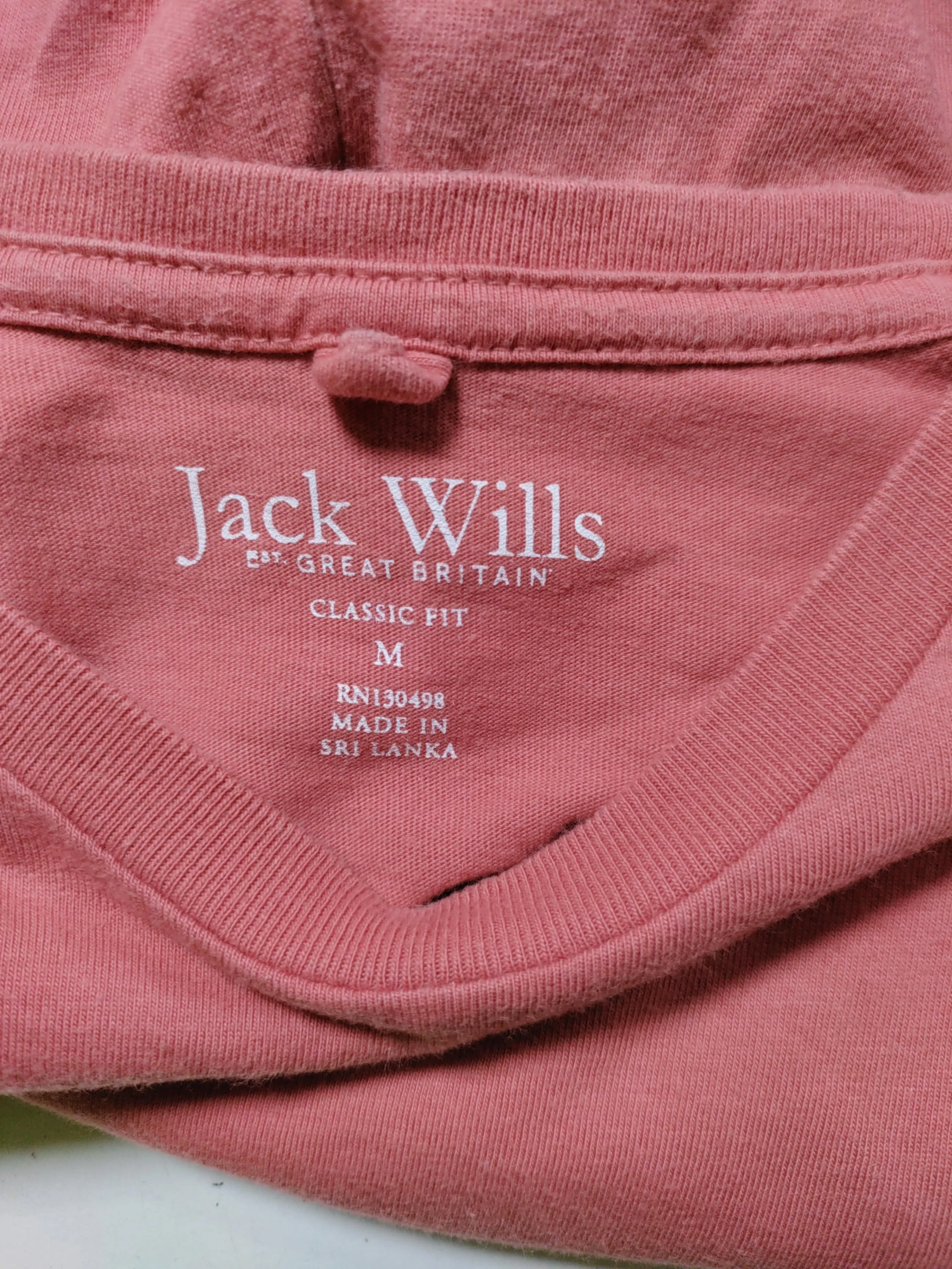 Jack Wills Men's T-Shirt M Red 100% Cotton Basic - Image 5