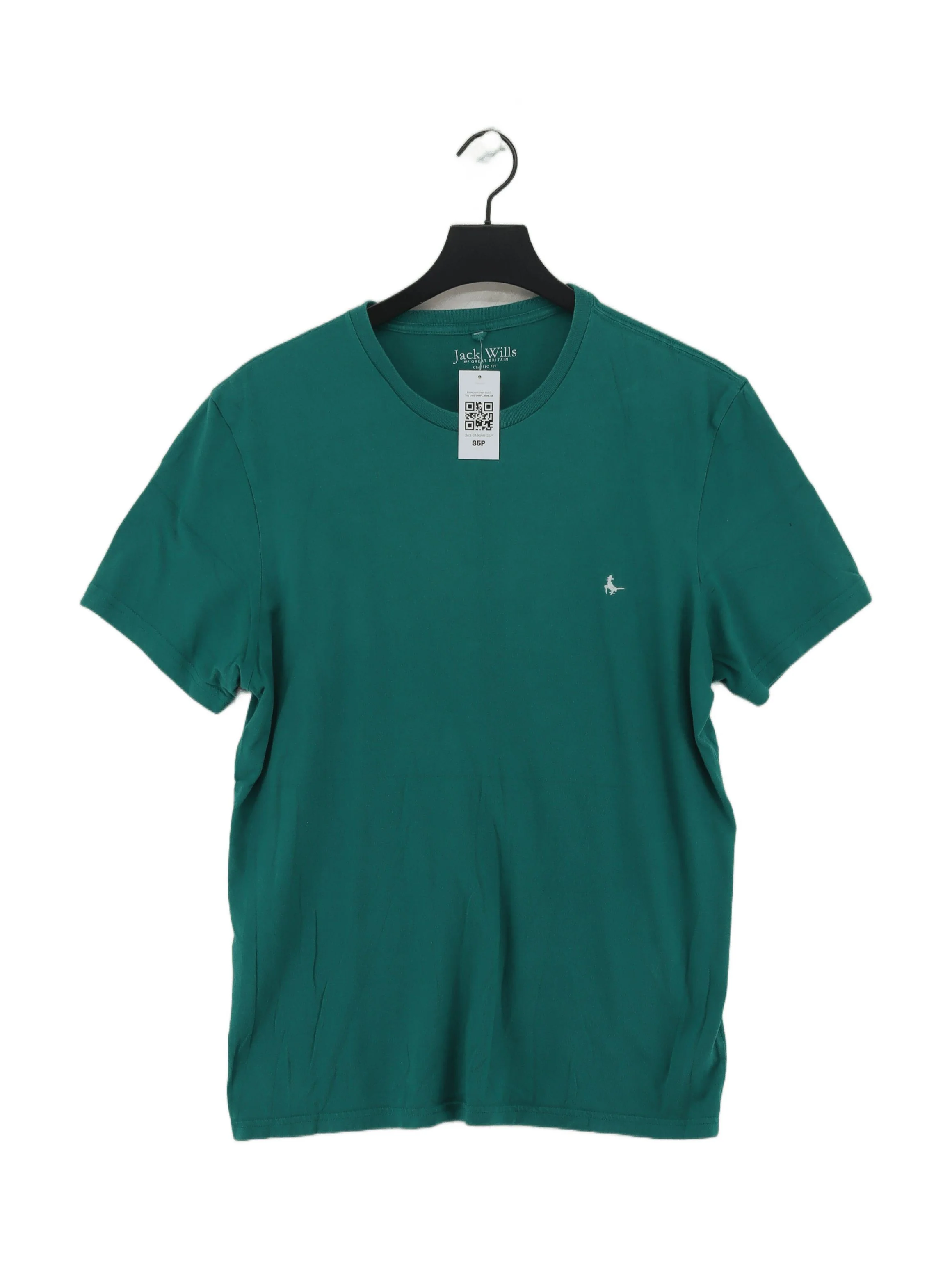 Jack Wills Men's T-Shirt XL Green 100% Cotton Basic