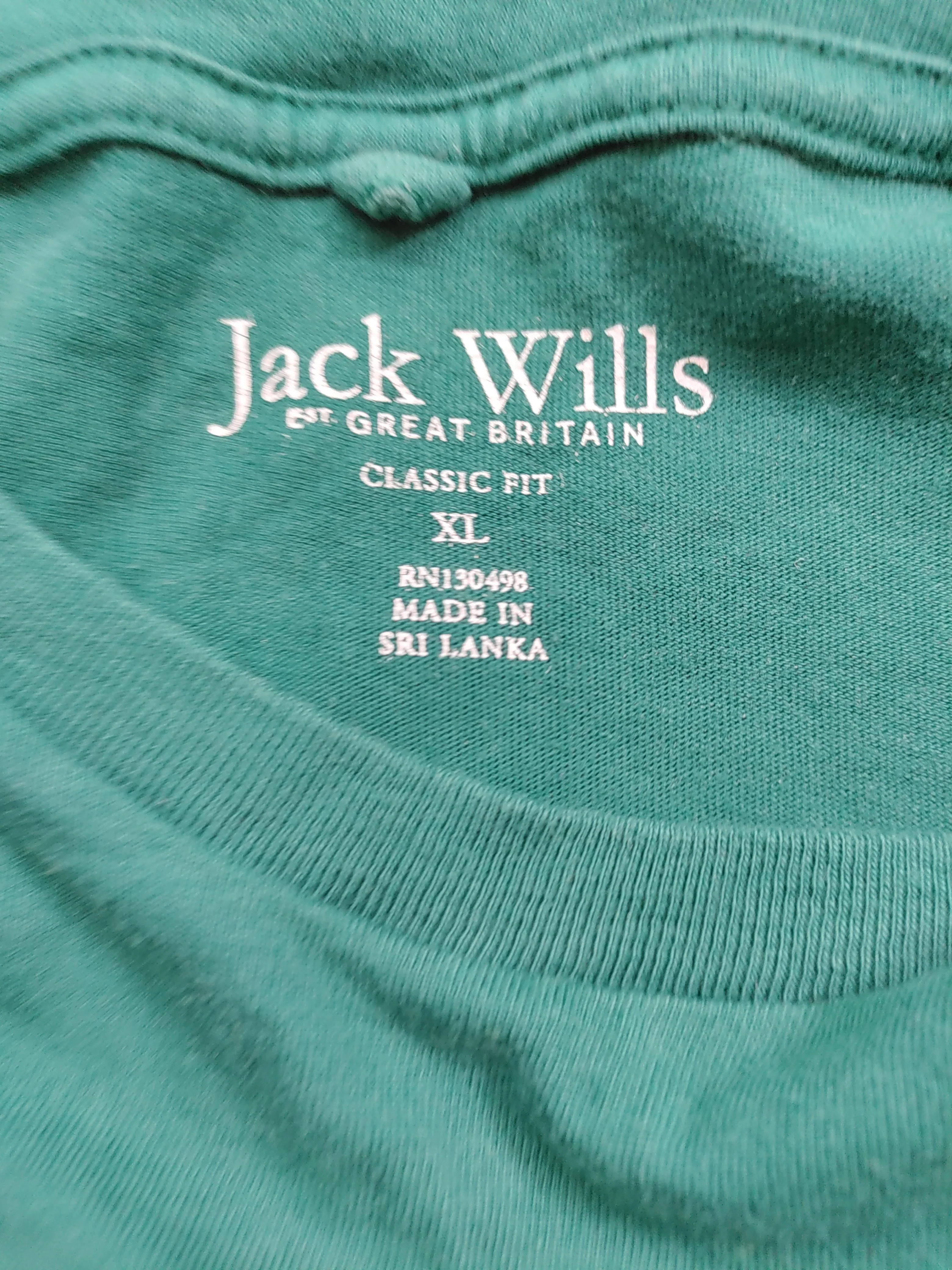 Jack Wills Men's T-Shirt XL Green 100% Cotton Basic - Image 5