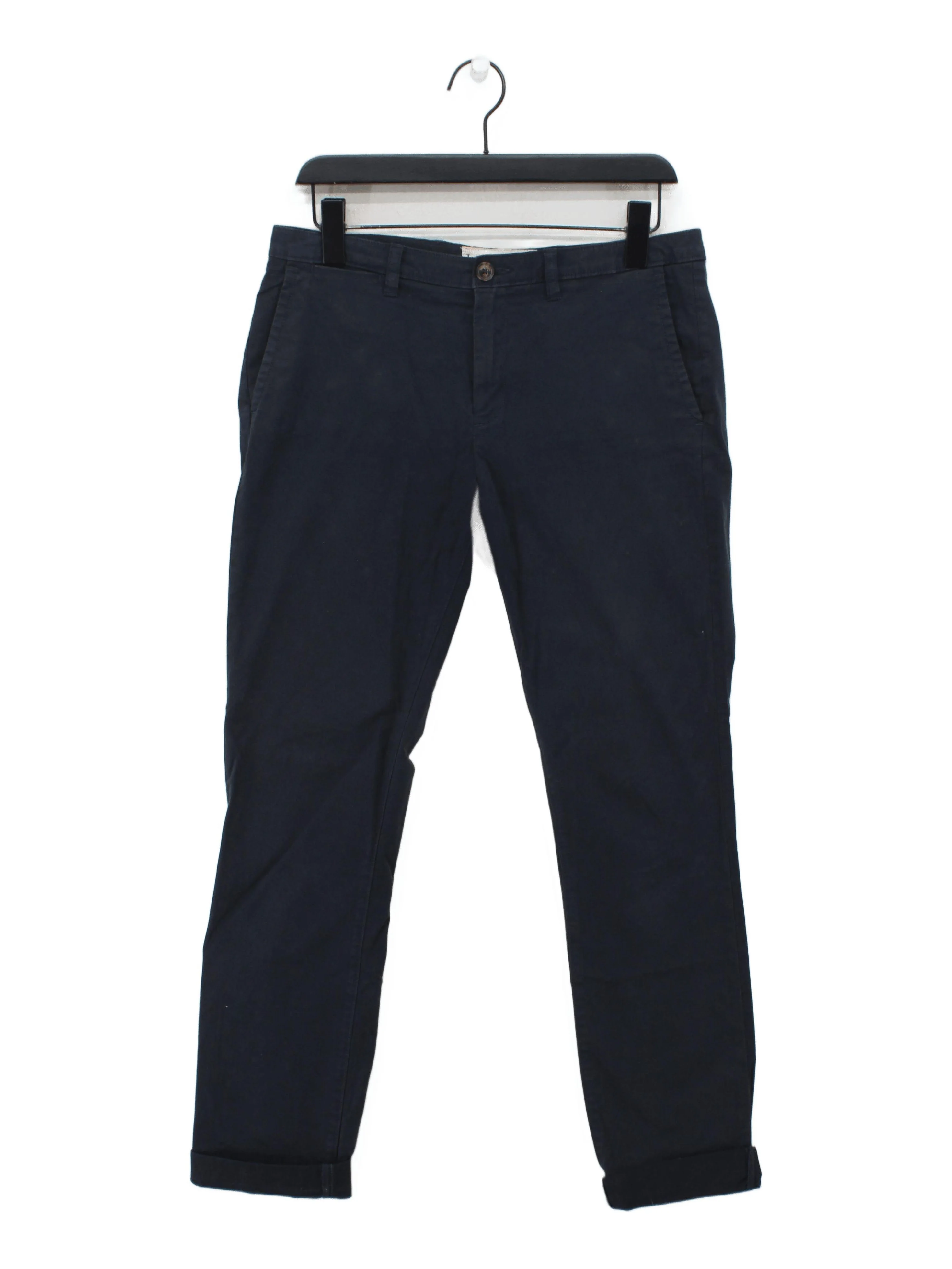 Jack Wills Men's Trousers M Blue Cotton with Elastane Straight Chino