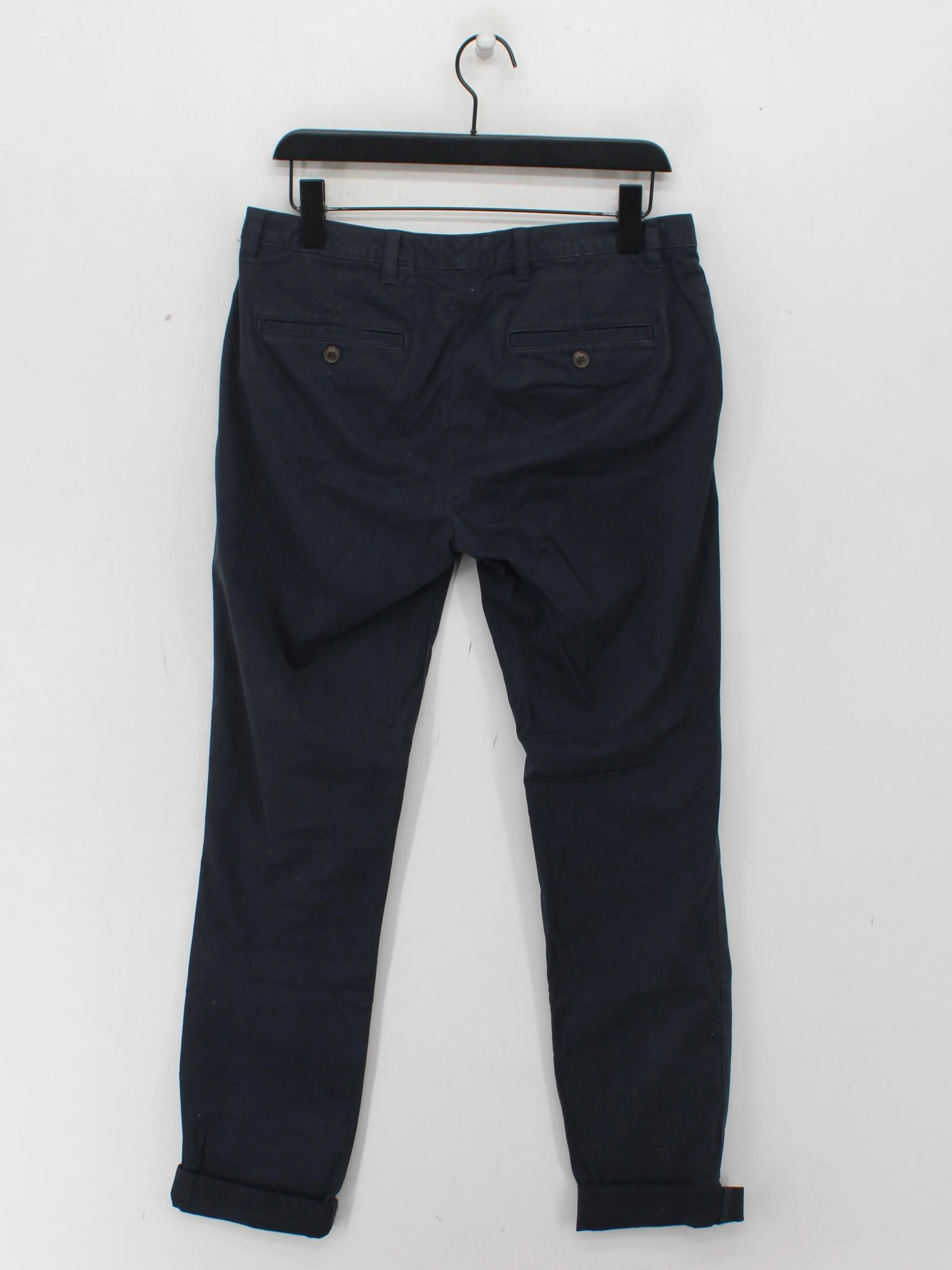 Jack Wills Men's Trousers M Blue Cotton with Elastane Straight Chino - Image 2