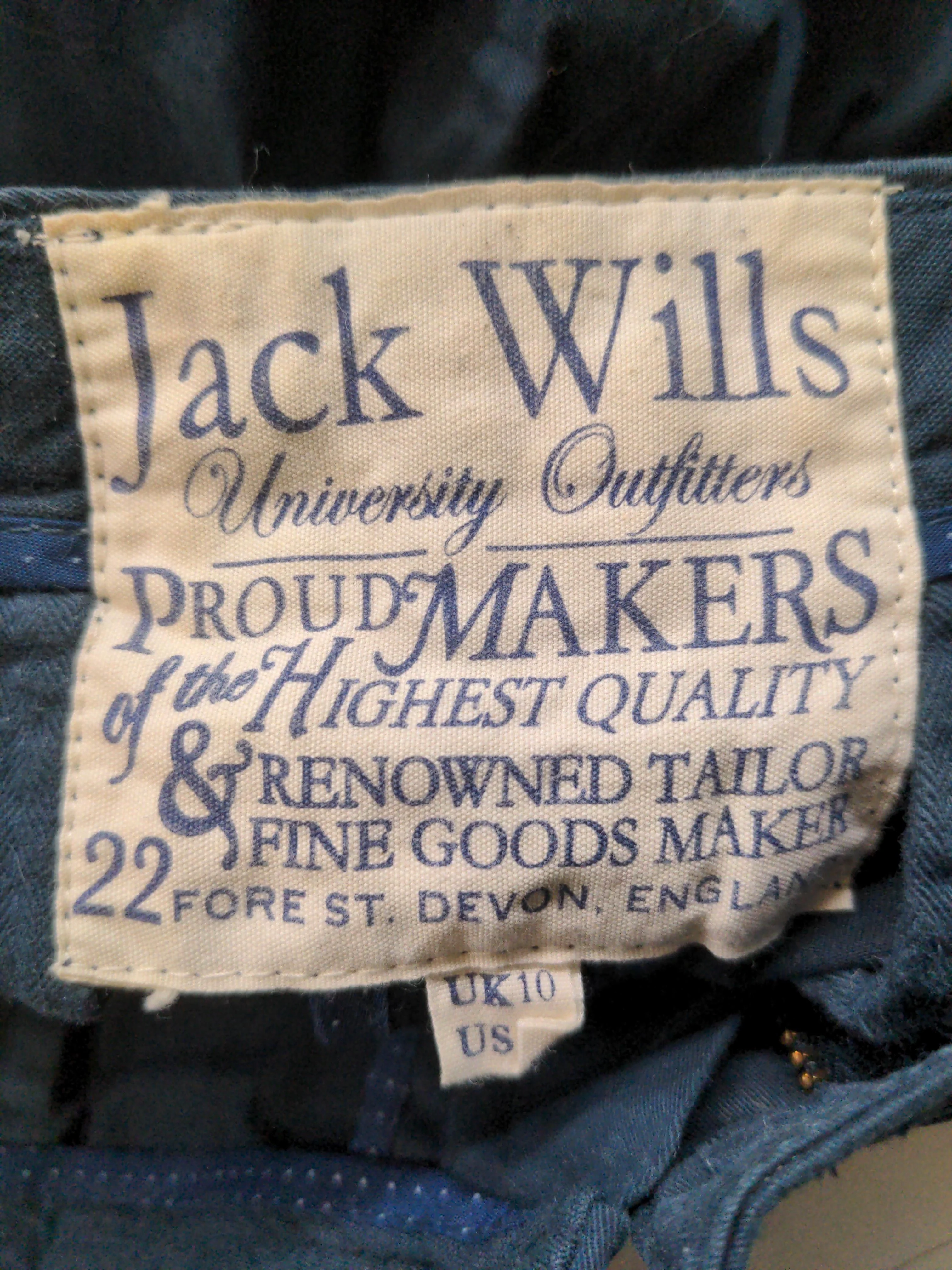 Jack Wills Men's Trousers M Blue Cotton with Elastane Straight Chino - Image 7