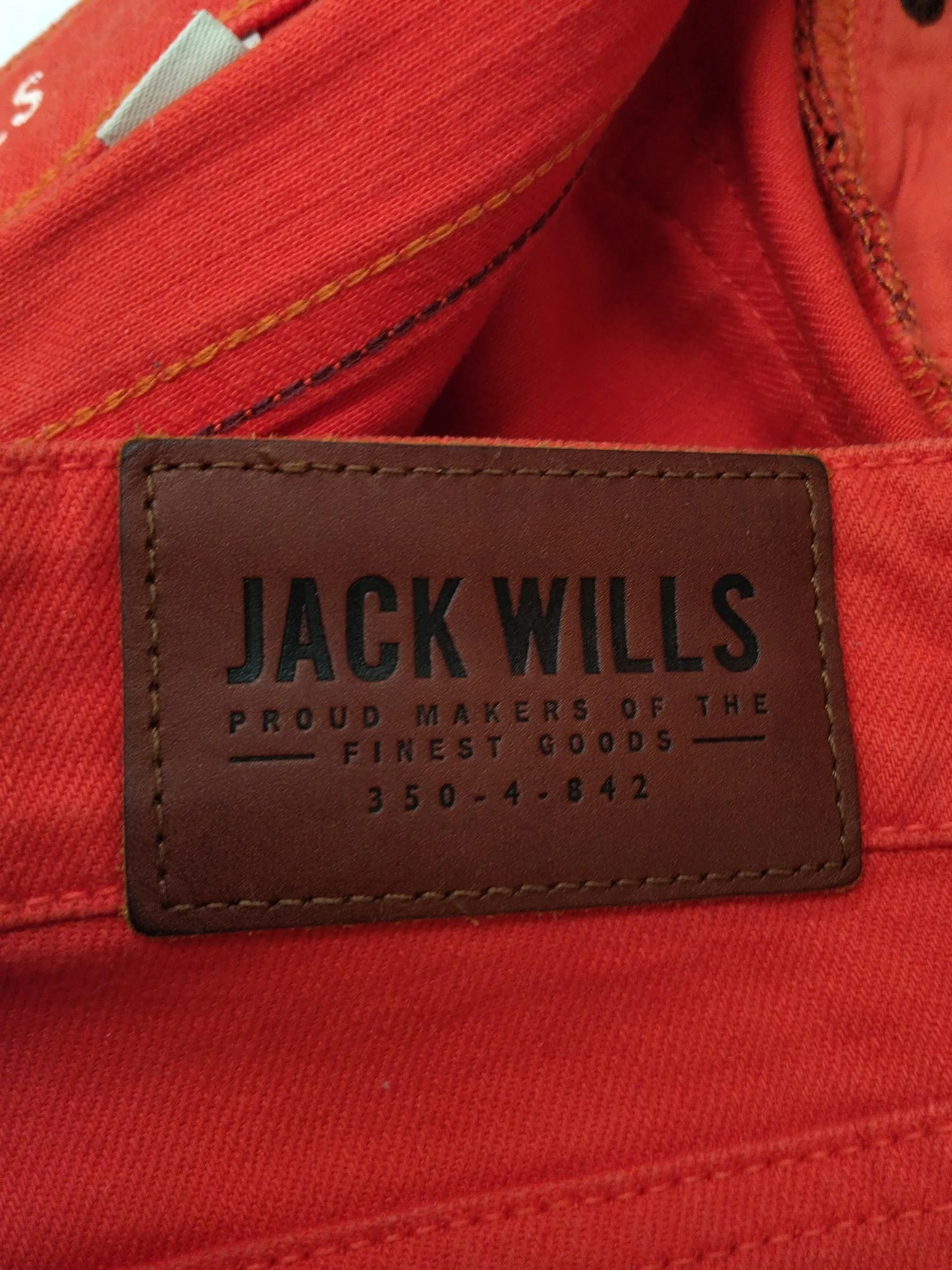 Jack Wills Men's Trousers W 34 in Orange Cotton with Elastane Chino - Image 5