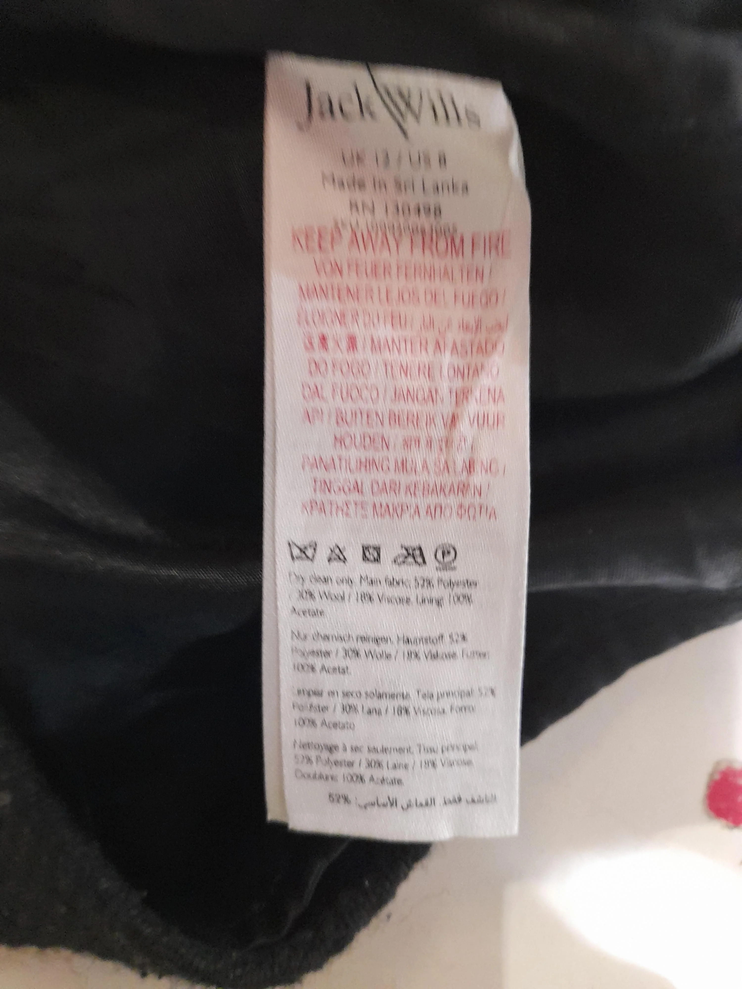 Jack Wills Mini Dress UK12 in Black - Image 7