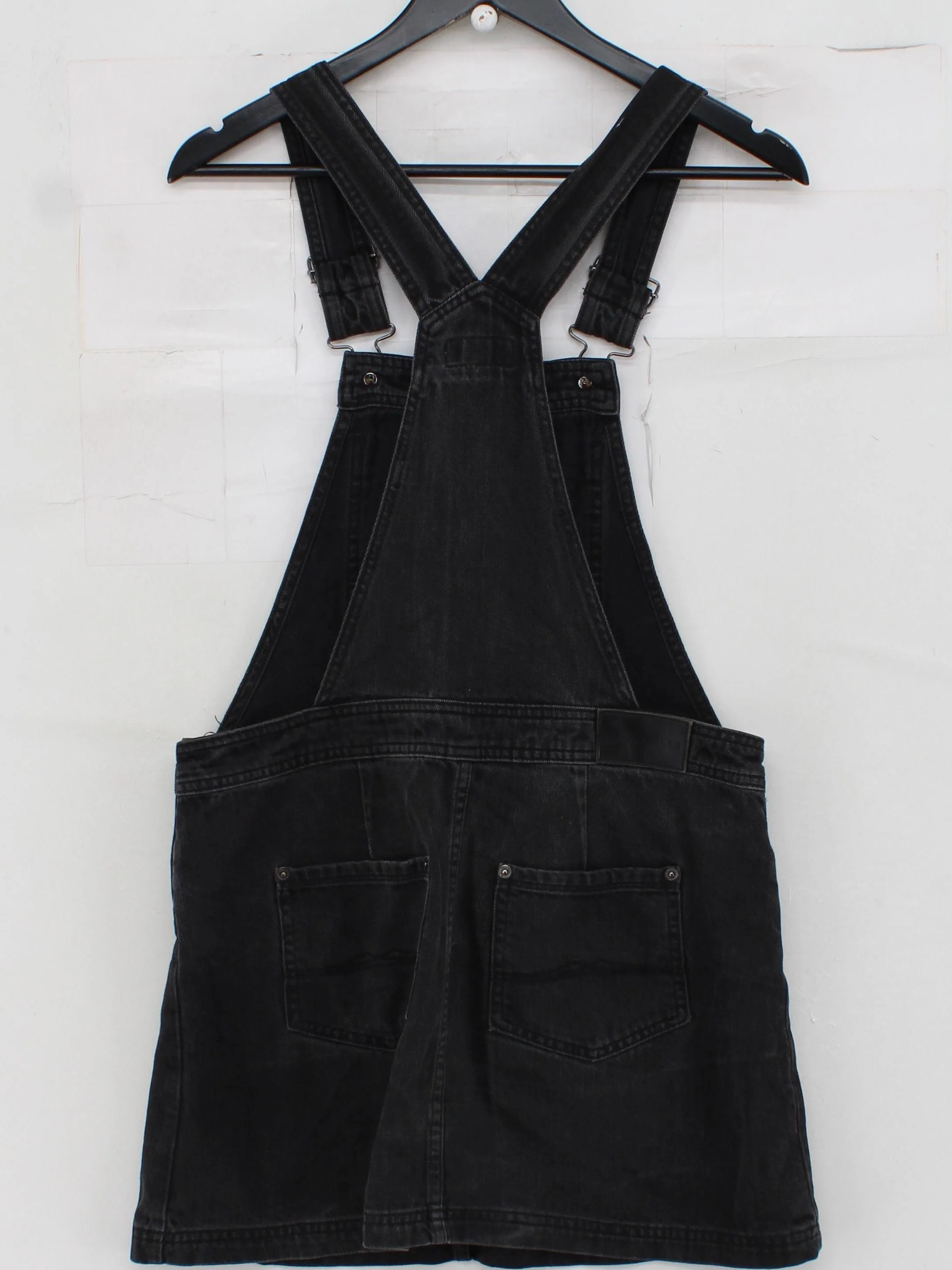 Jack Wills Pinafore/Dungaree Mini Dress UK10 in Black - Image 2