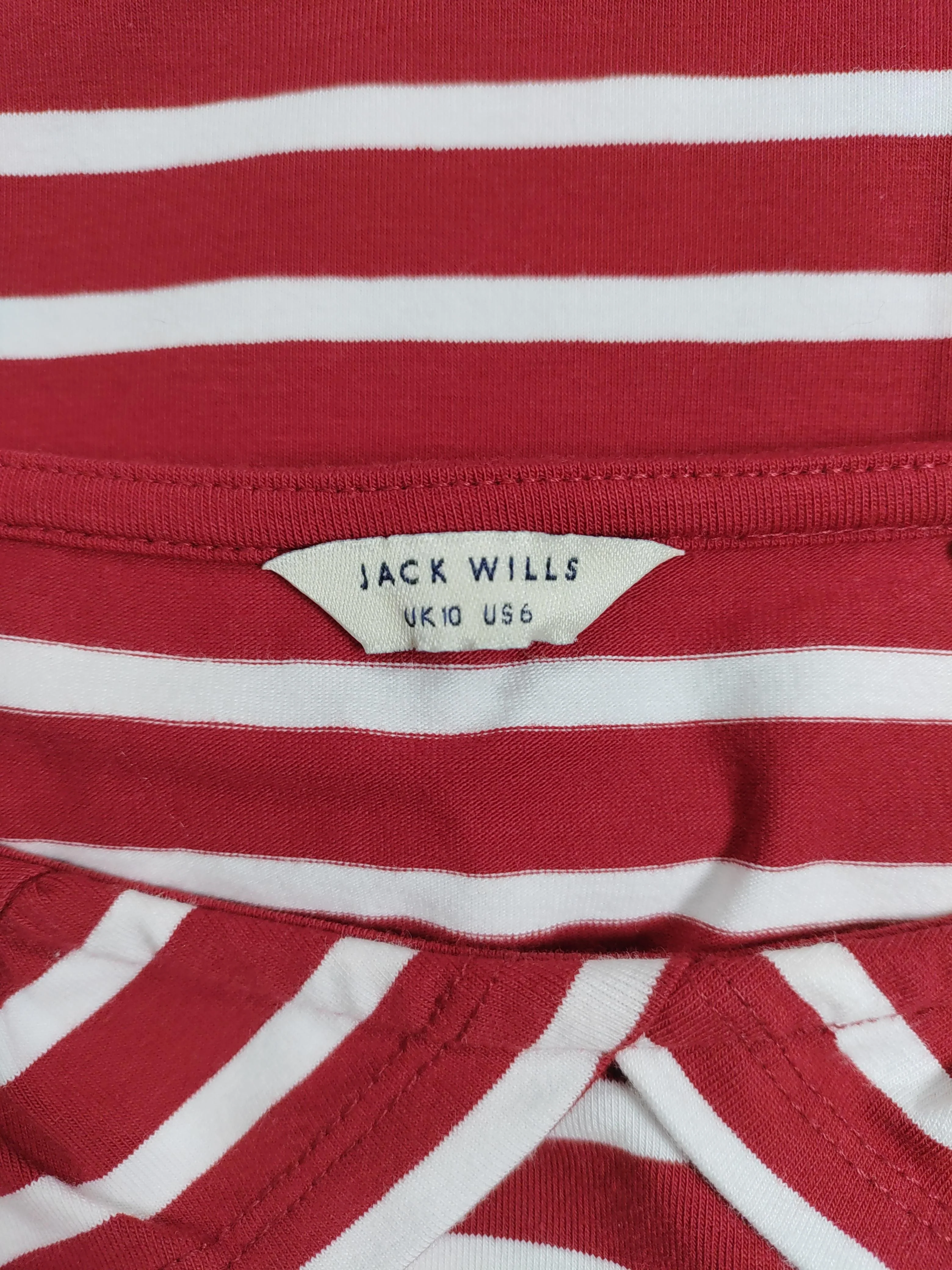 Jack Wills T-Shirt Mini Dress UK10 in Red - Image 5