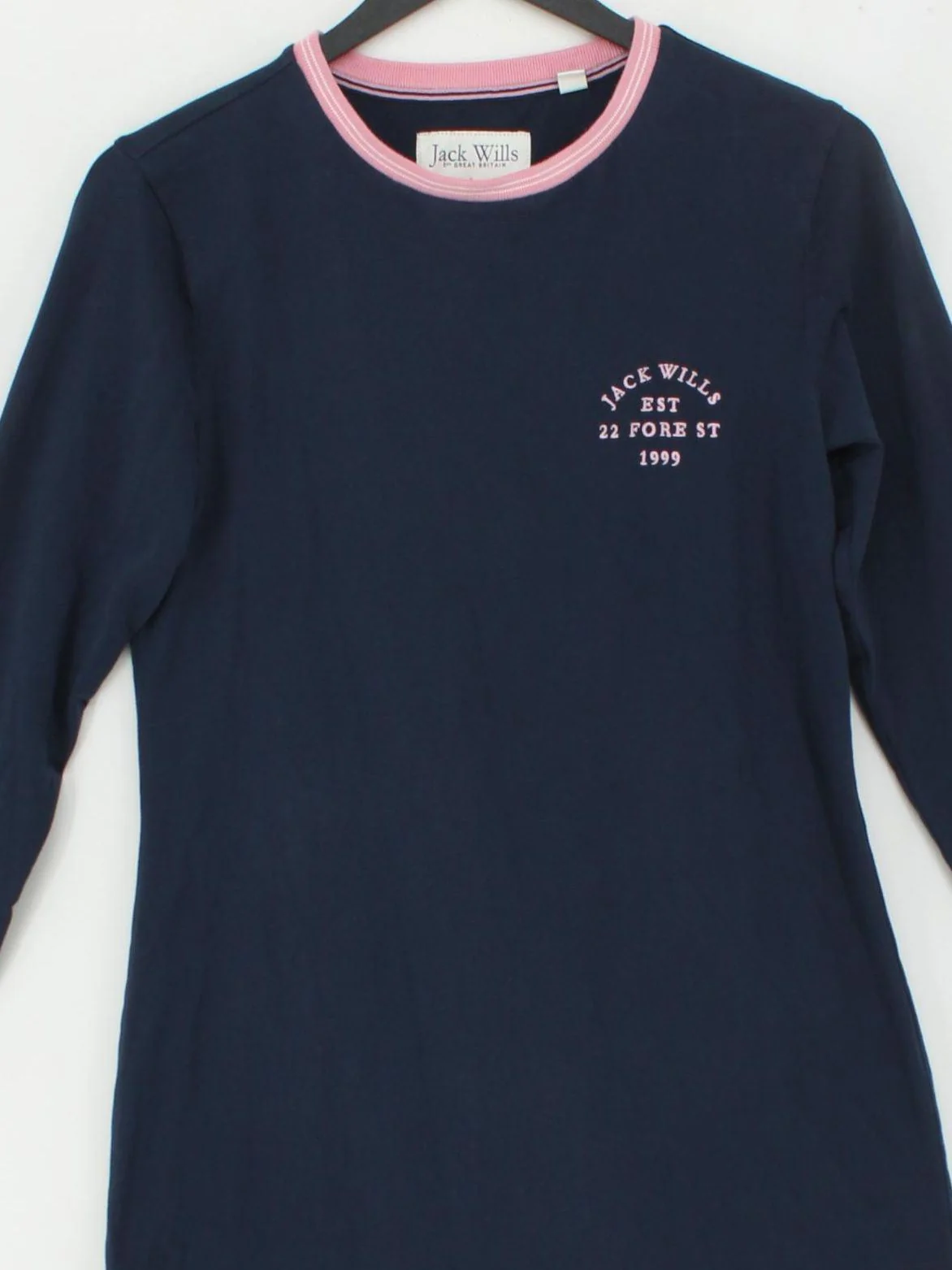 Jack Wills T-Shirt Mini Dress UK12 in Blue - Image 3