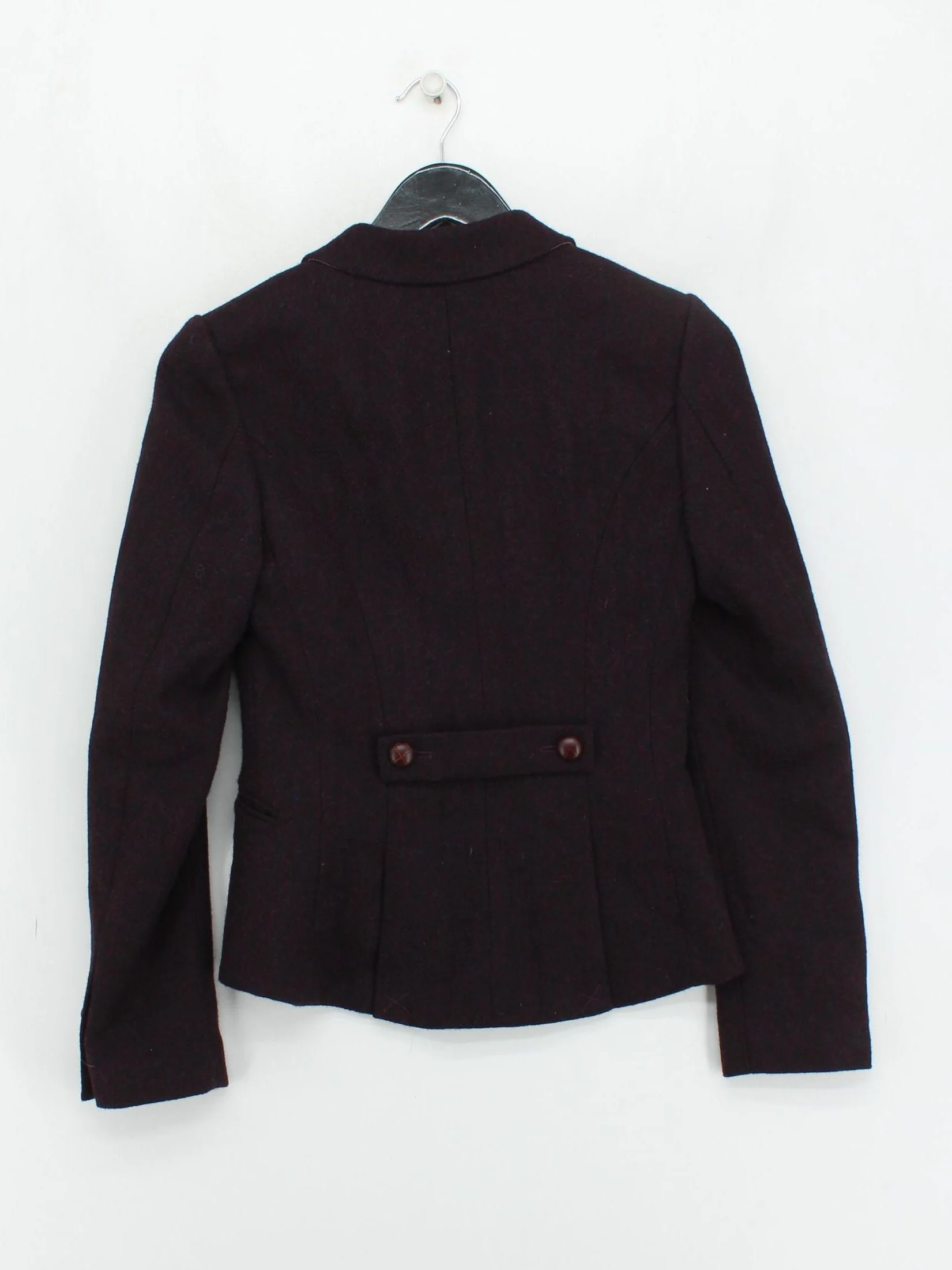 Jack Wills Women's Blazer UK 8 Red Wool with Polyester, Viscose Overcoat - Image 2