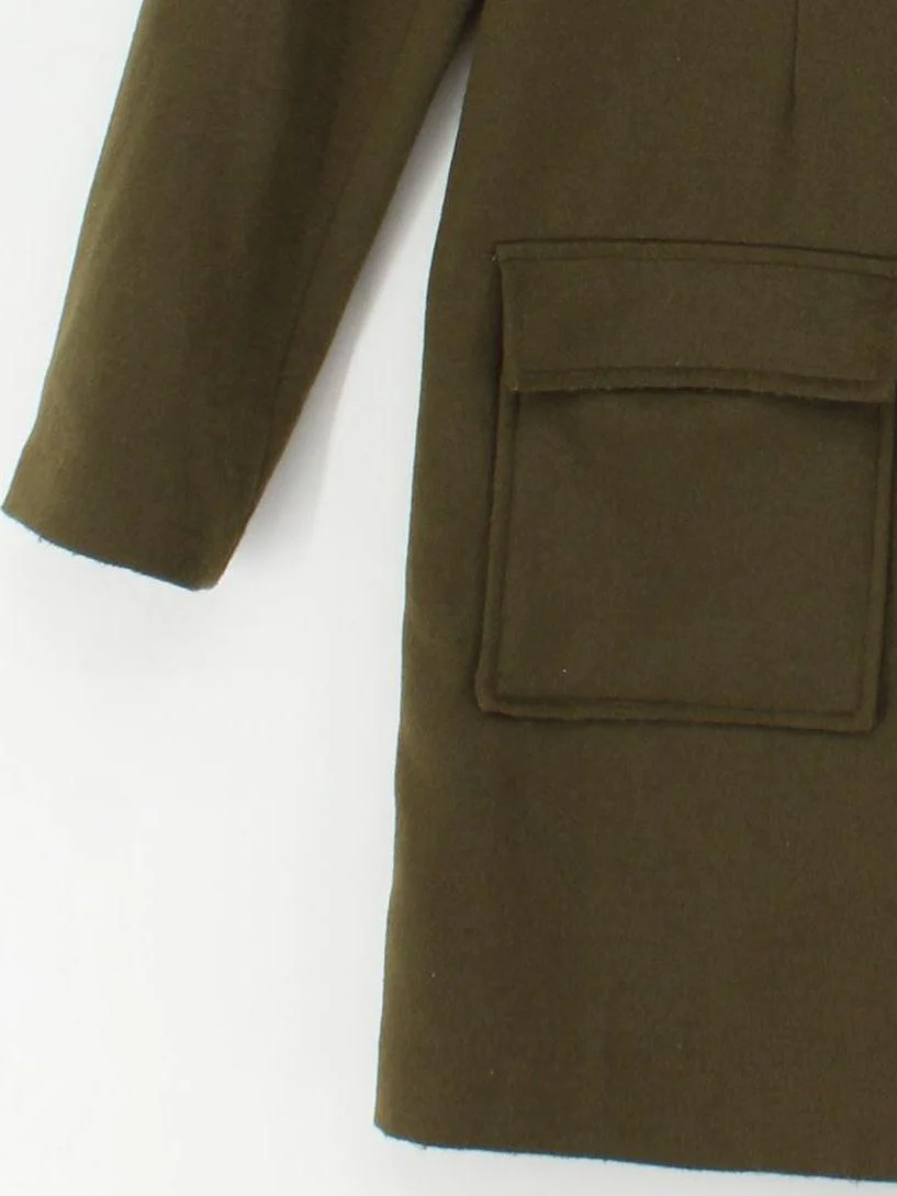 Jack Wills Women's Coat UK 10 Green Polyester with Wool Overcoat New with tags - Image 4