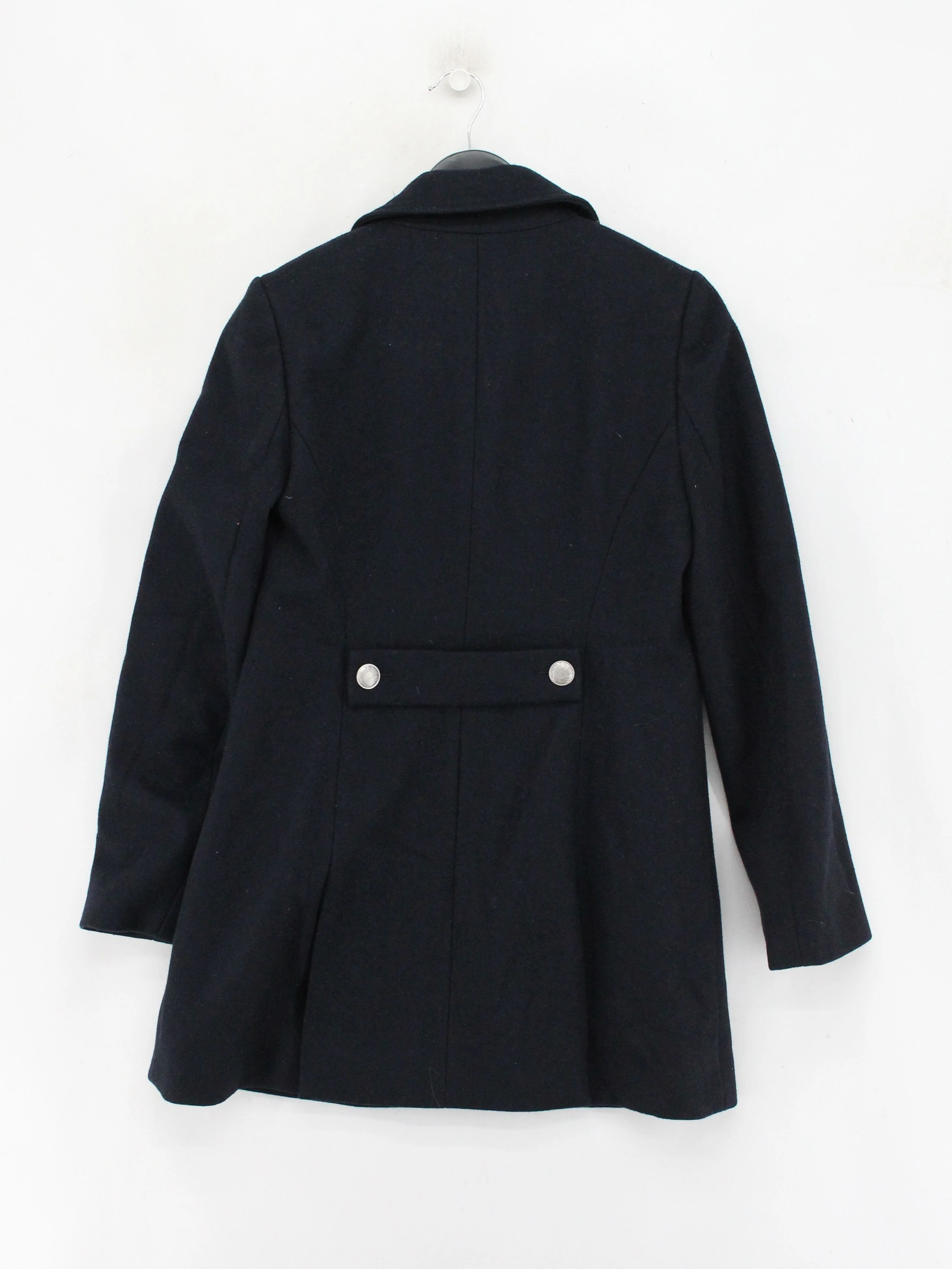 Jack Wills Women's Coat UK 12 Black Wool - Image 2
