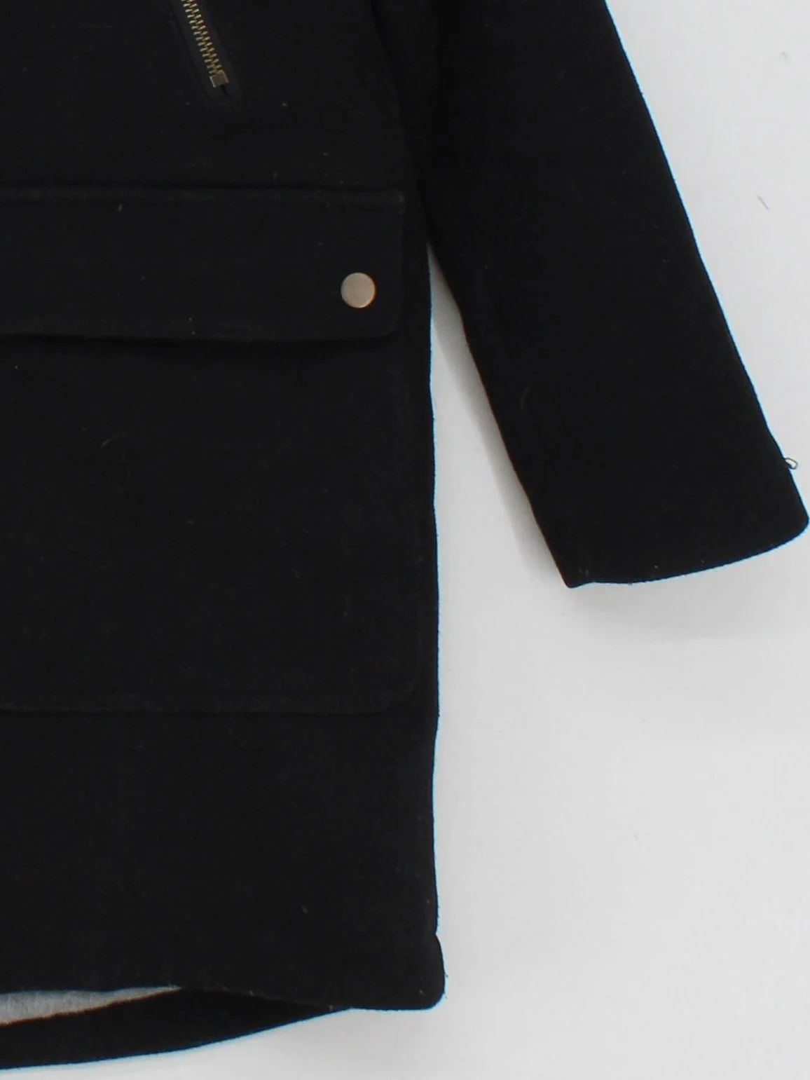 Jack Wills Women's Coat UK 12 Black Wool with Polyester, Polyamide Parka - Image 4