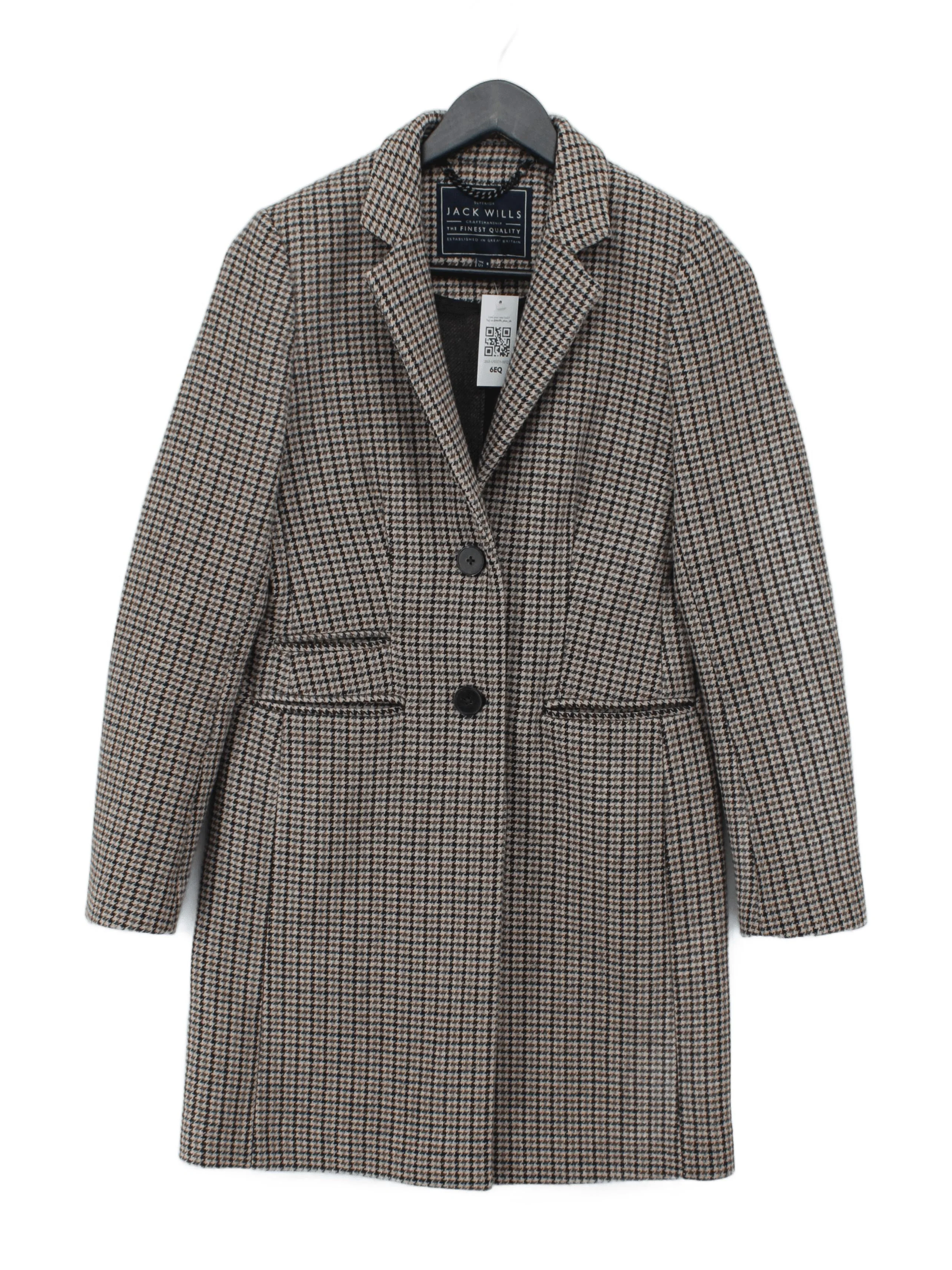 Jack Wills Women's Coat UK 8 Multi Wool