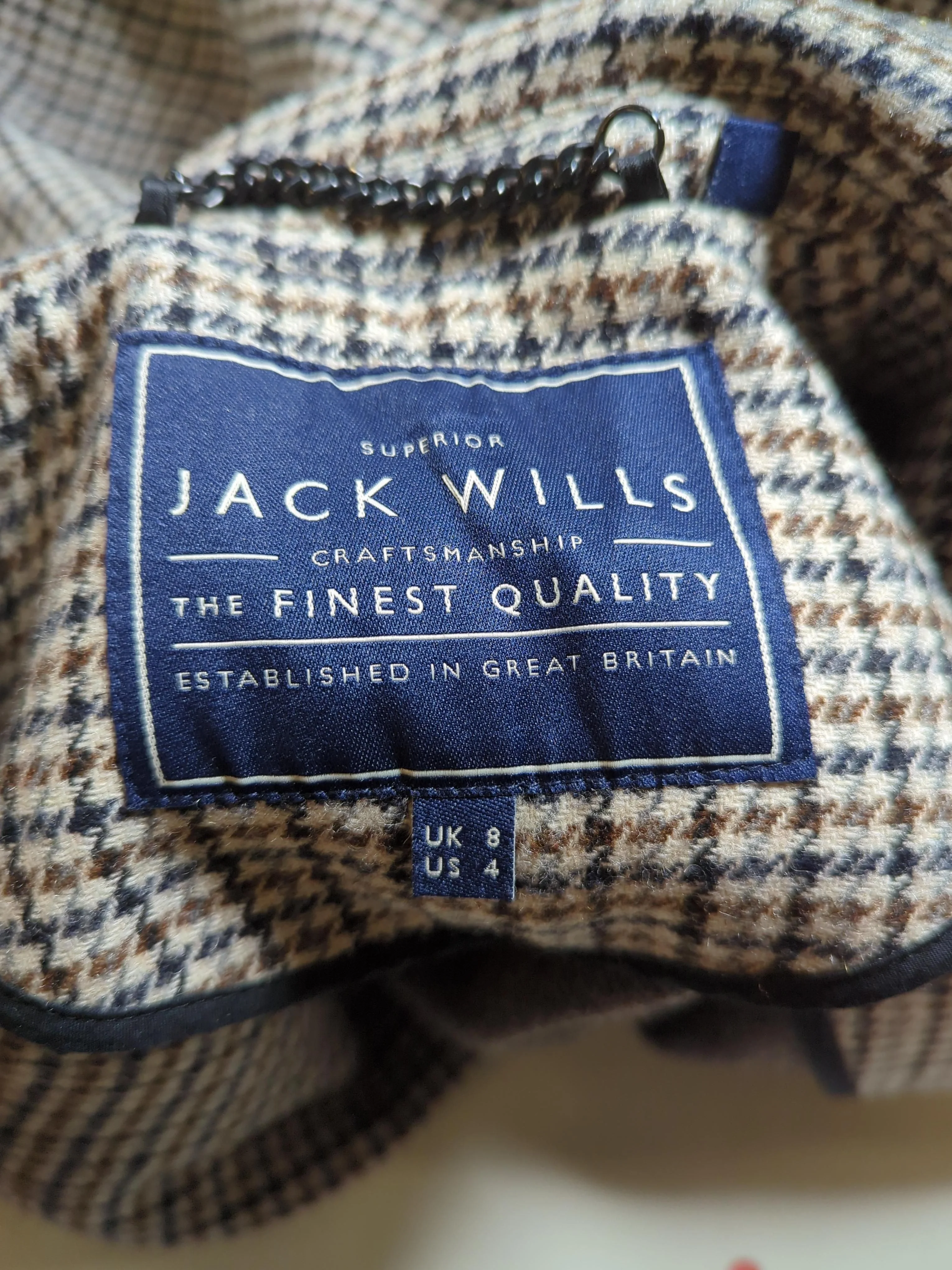 Jack Wills Women's Coat UK 8 Multi Wool - Image 5