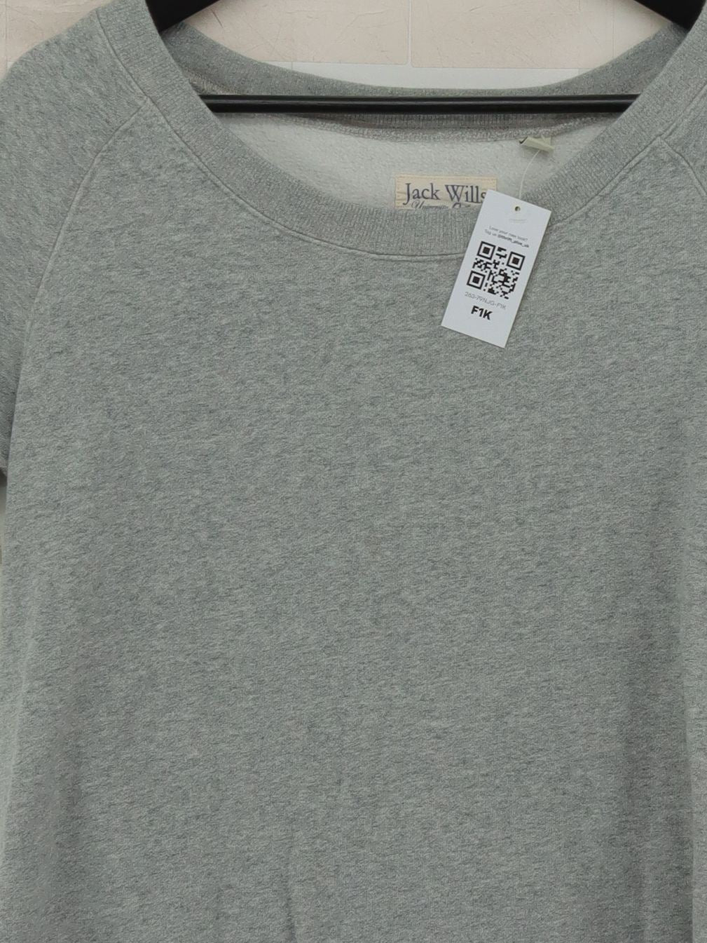Jack Wills Women's Hoodie L Grey Cotton with Polyester Pullover - Image 3