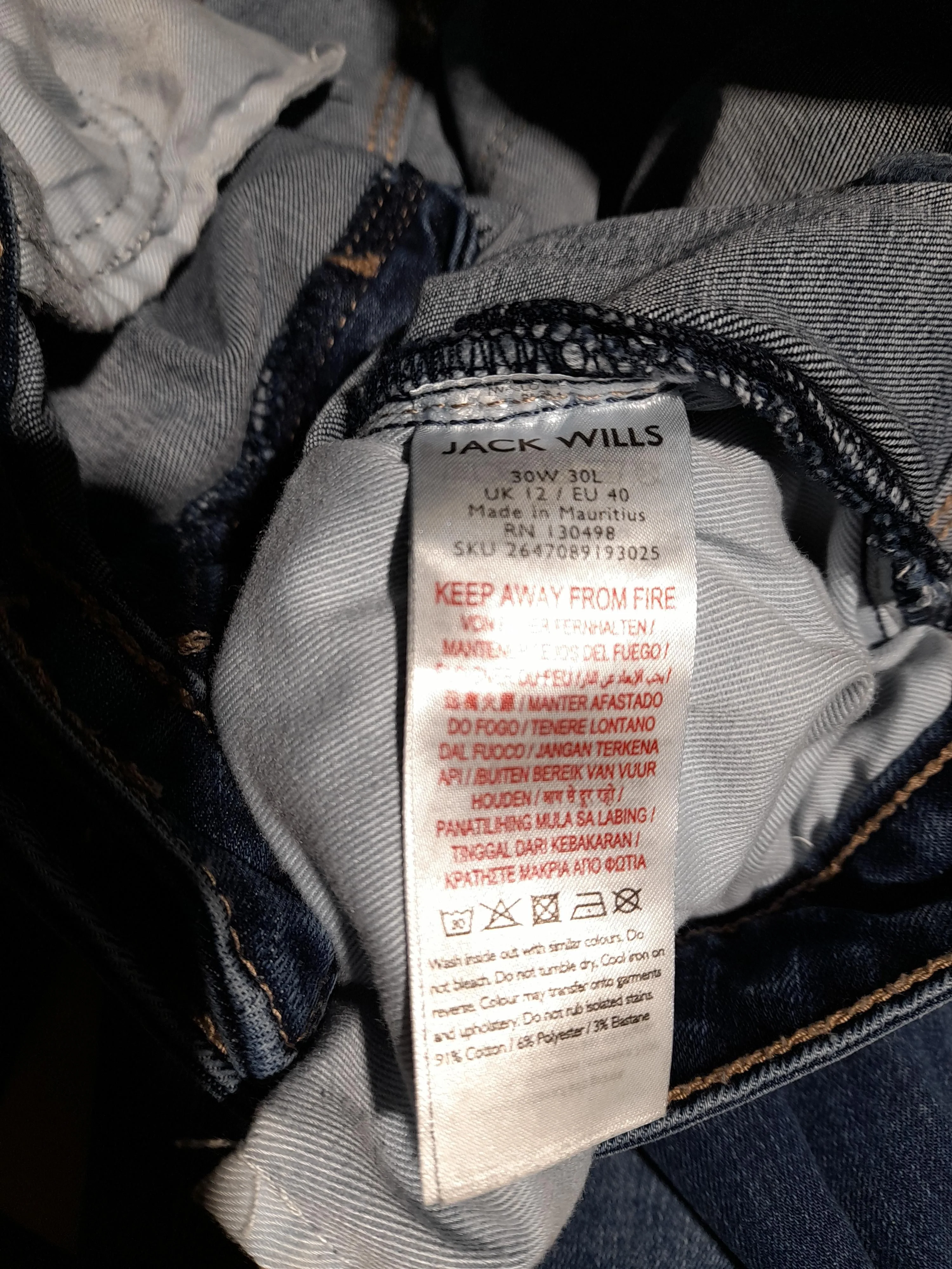 Jack Wills Women's Jeans UK 12 Blue Cotton with Polyester, Elastane Skinny - Image 6