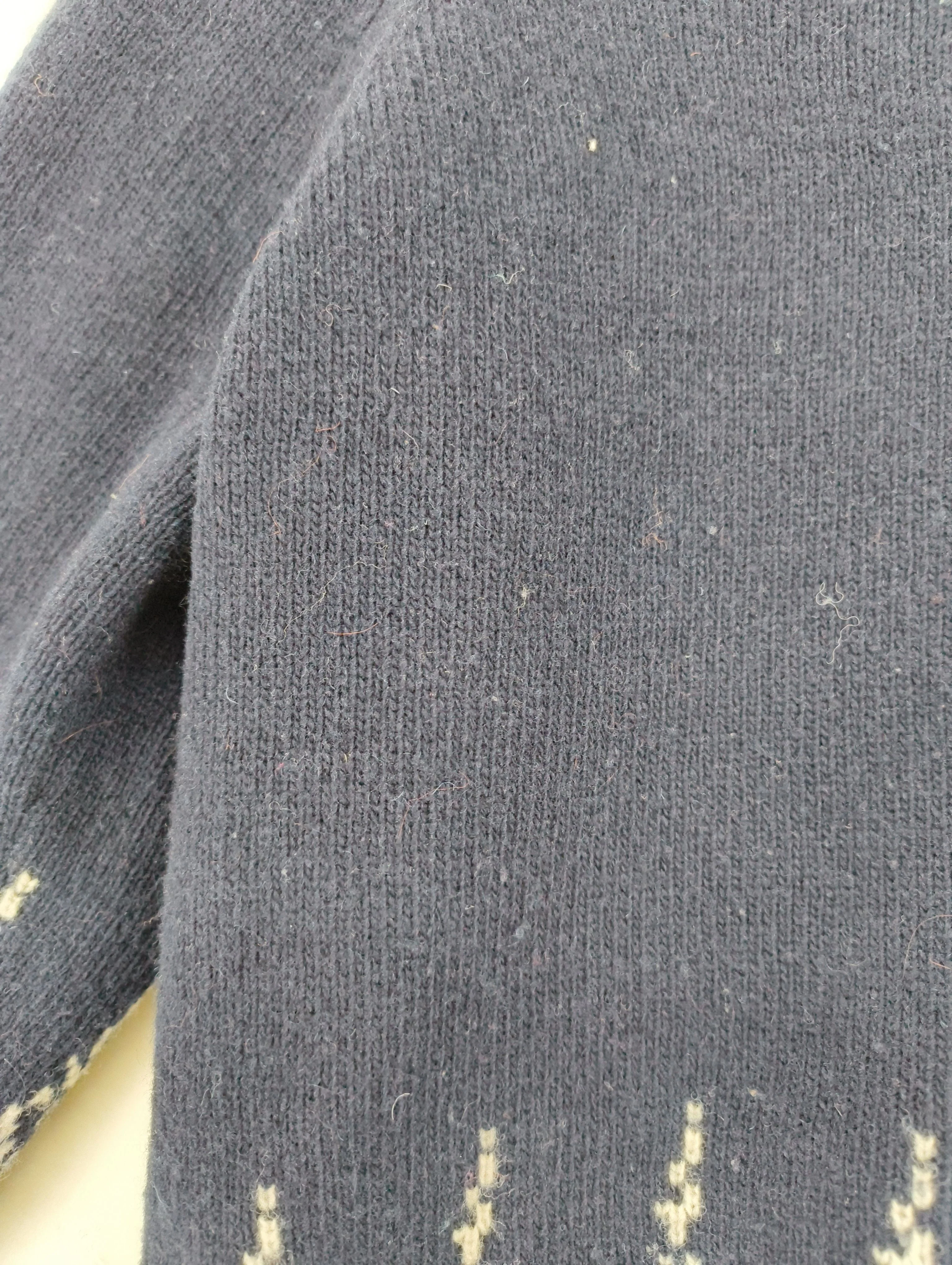Jack Wills Women's Jumper M Blue Floral 100% Wool Round Neck Pullover - Image 5