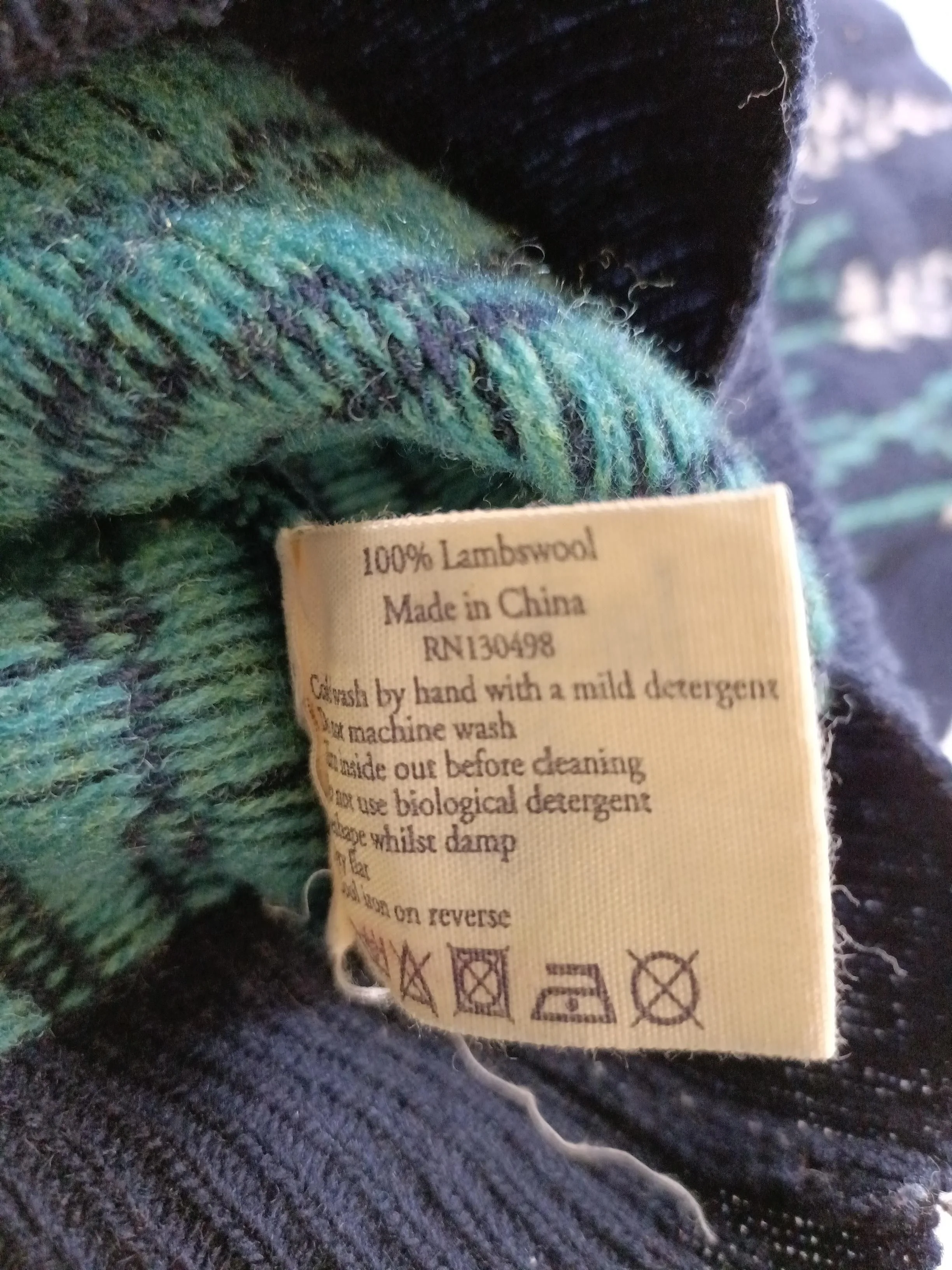 Jack Wills Women's Jumper M Blue Floral 100% Wool Round Neck Pullover - Image 8