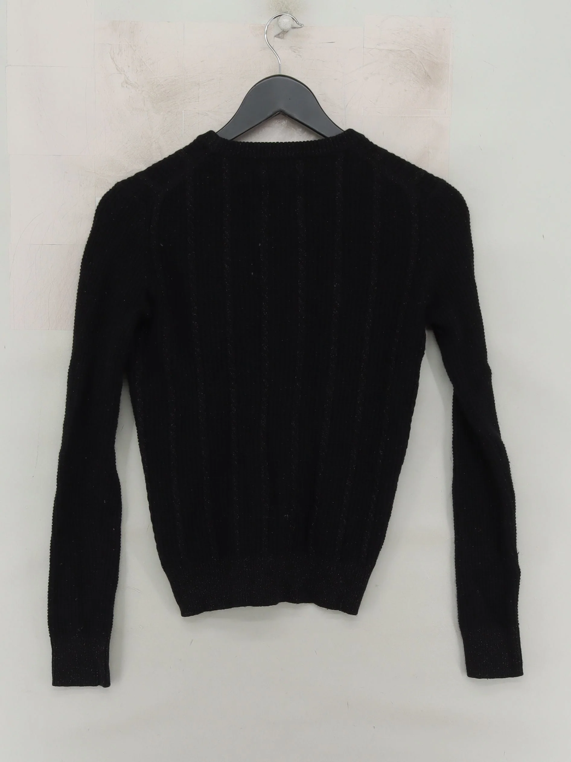 Jack Wills Women's Jumper UK 10 Black Wool with Cotton, Polyester Pullover - Image 2