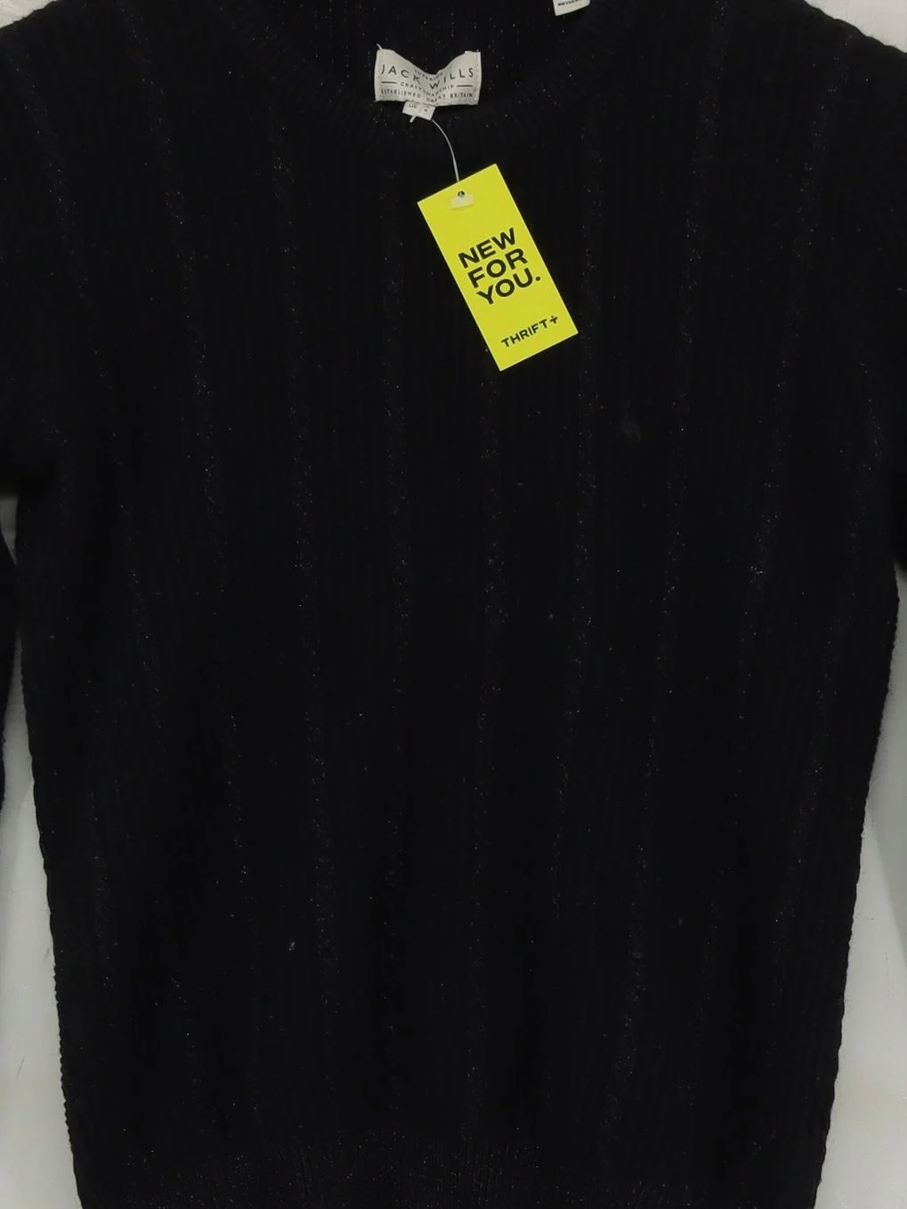 Jack Wills Women's Jumper UK 10 Black Wool with Cotton, Polyester Pullover - Image 3